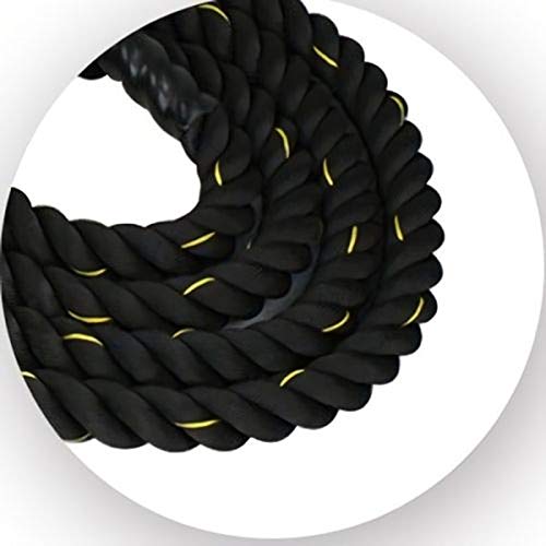 1.5 Inch x 30 Feet Poly Dacron Battle Rope for Strength Training & Fitness Workouts | Heavy Duty Undulation Exercise Rope | USA Made | Ideal for CrossFit, Gym & Home Workouts