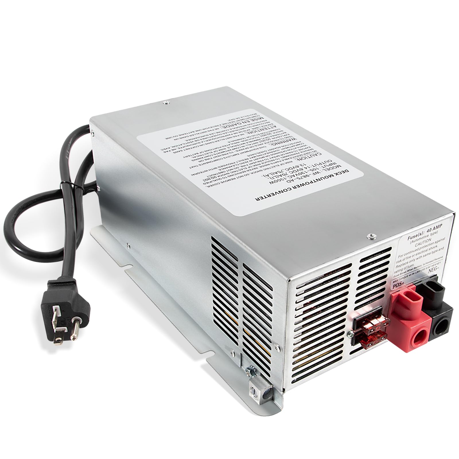 WF-9875 75 Amp RV Power Converter Charger - Replacement for WF-9800 Series (WF-9875-AD-CB, WF-9875-MBA) - Deck Mount Power Supply for RV Trailers & Campers - Perfect for Off-Grid Living & Boondocking