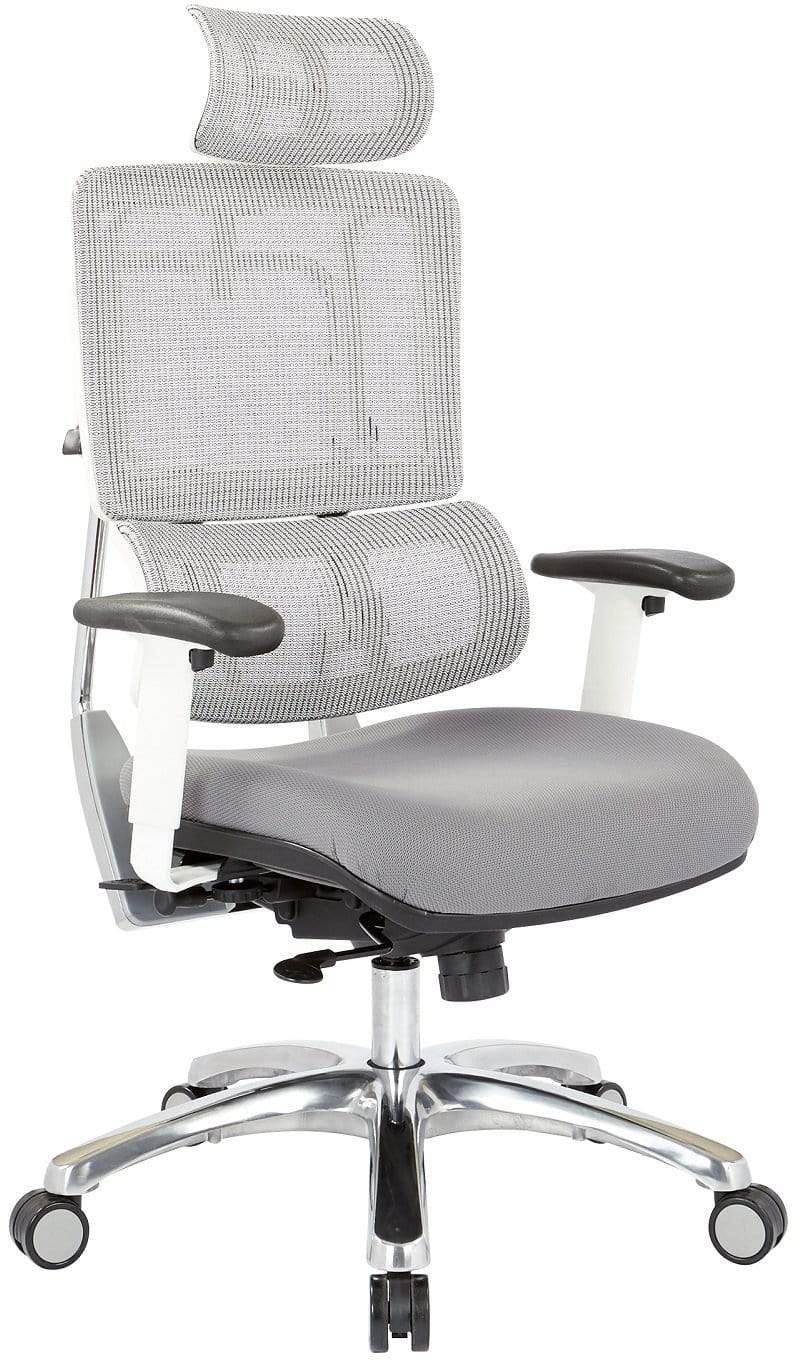 Office Star Pro Line II™ Breathable White Vertical Mesh Chair with Lumbar Support - Ergonomic Office Chair for Home & Business Workspaces [99661WHRW 5811]