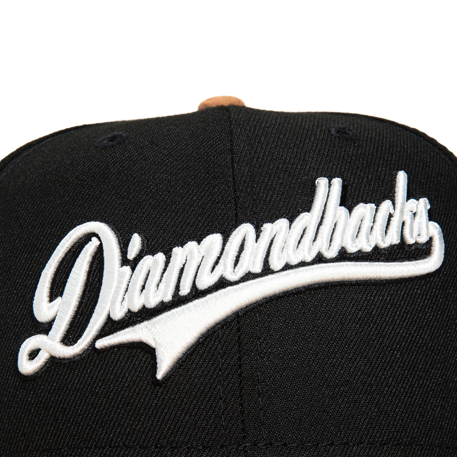 New Era 59Fifty Suede Visor Arizona Diamondbacks Inaugural Patch Script Hat - Black & Tan Baseball Cap for Men | Official MLB Licensed Merchandise | Perfect for Games, Collecting & Fan Apparel
