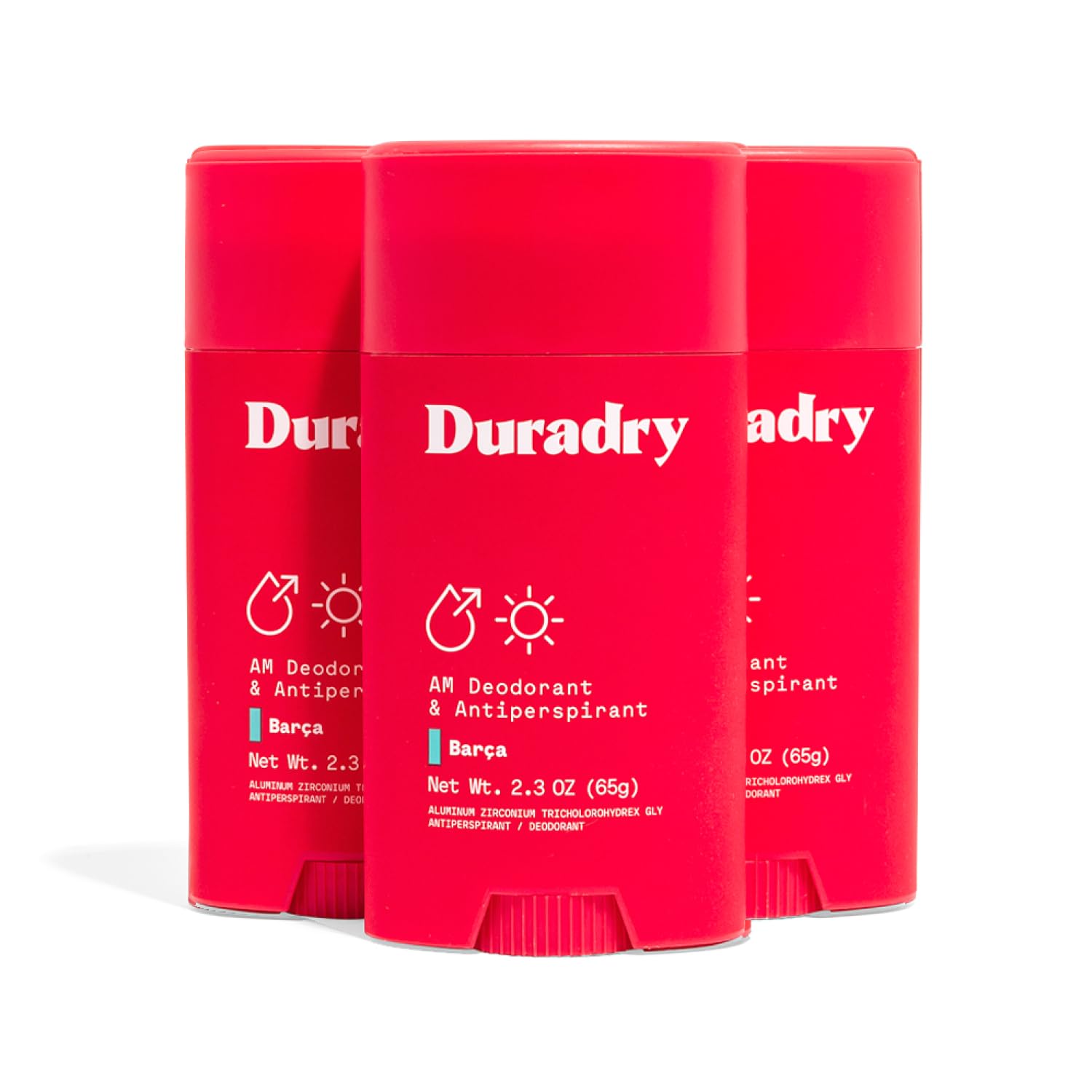 Clinical-Strength Antiperspirant Deodorant for Women & Men - Natural Ingredients, 72-Hour Odor & Sweat Protection - Aluminum-Free, Dermatologist-Tested - Barca 2.3 Oz (3-Pack) - Ideal for Gym, Work & Daily Active Lifestyle