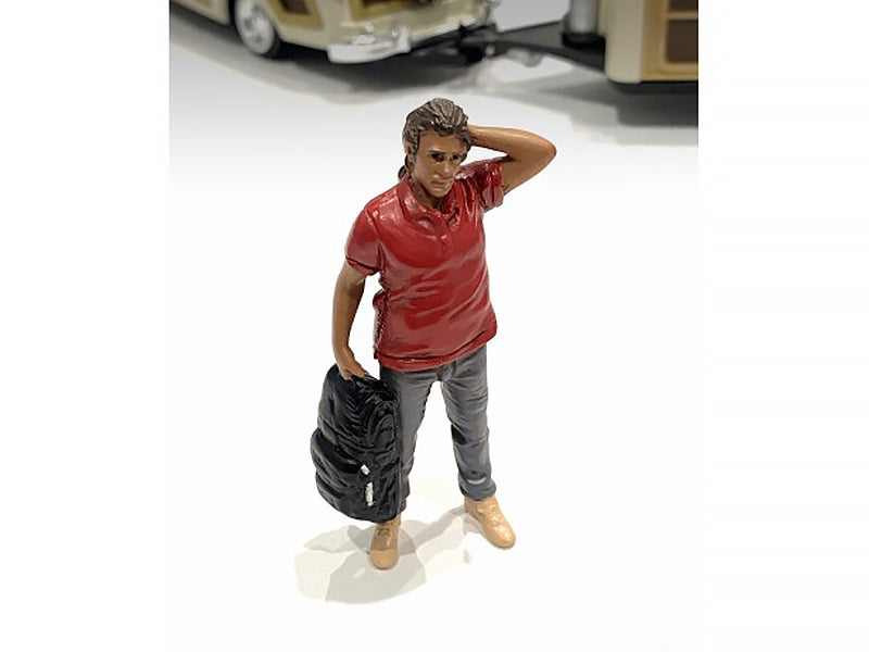 1/24 Scale Model Camper Figures - Set of 4 Realistic Miniature Campers for Diorama Displays by American Diorama - Perfect for Model Train Scenes, RC Car Displays & Miniature Diorama Projects