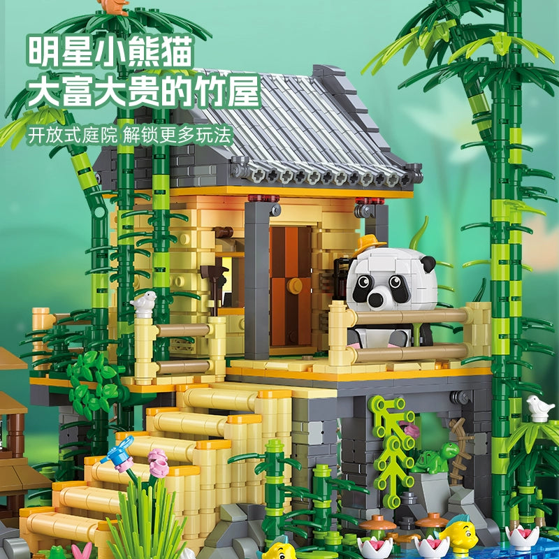 JESTAR 59093 Bamboo House Building Blocks Set - 1945 PCS Creative DIY Toy for Kids & Adults - Perfect for Home Decoration, Gift Giving & Relaxing Playtime