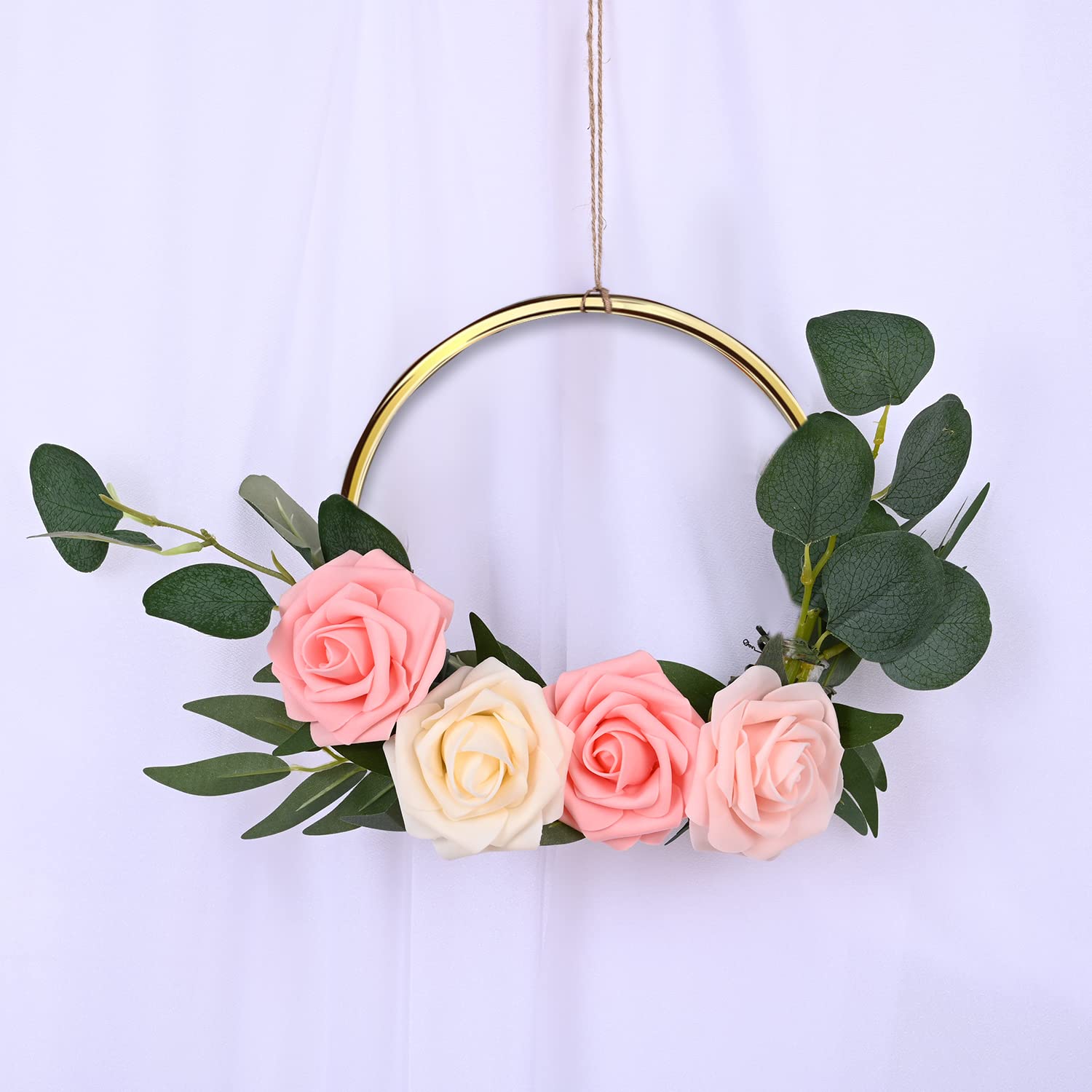LIVILAN 25pcs Artificial Roses Fake Flowers - Blush Pink Roses Bouquet for Wedding, Party, Cake Decor, Table Centerpieces, Floral Arrangements, Home Decor (Perfect for Bridal Showers, Baby Showers & DIY Crafts)