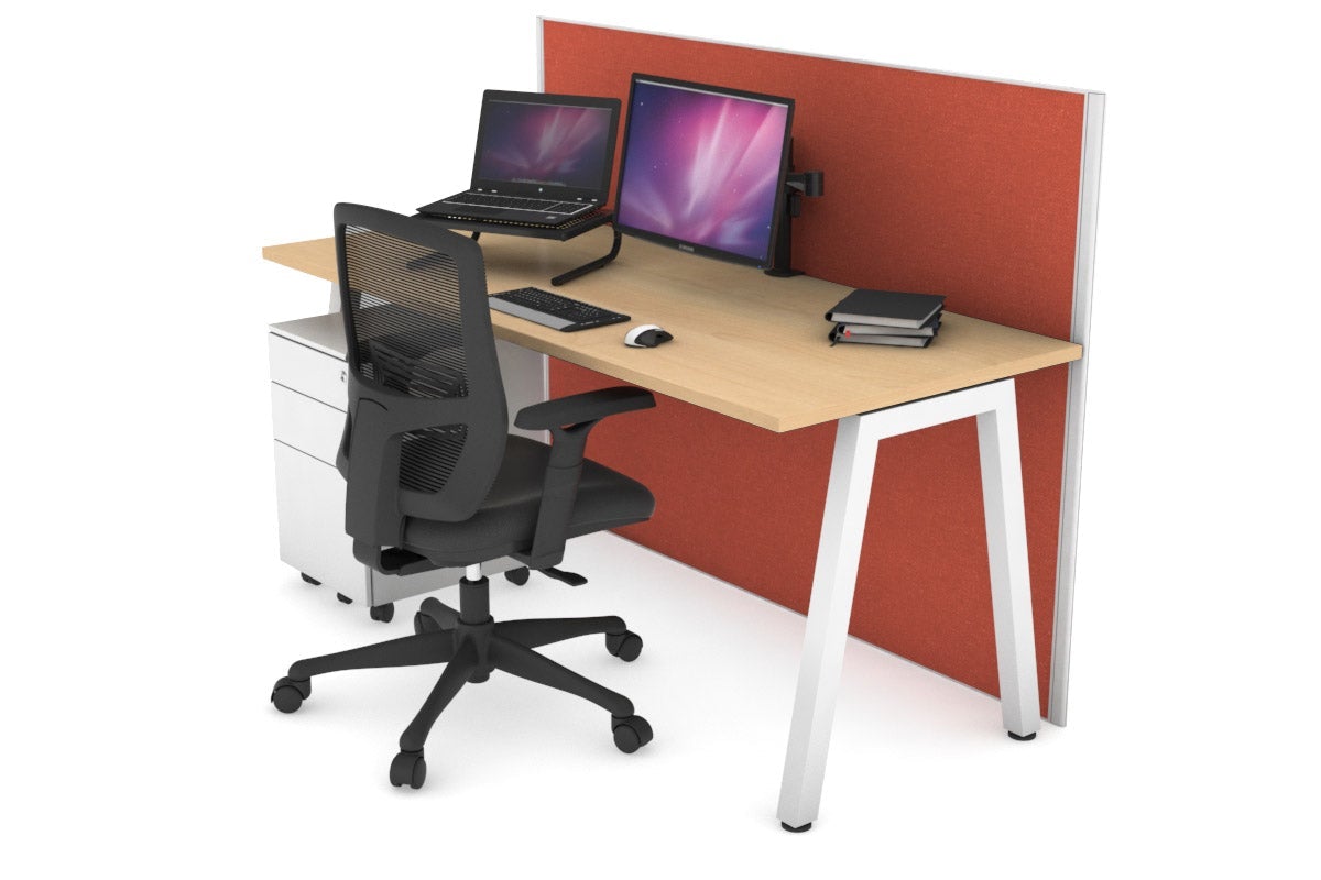 Horizon Quadro A Legs Office Desk - 1600L x 700W Modern Workstation for Home & Office - Perfect for Remote Work, Study & Professional Workspaces