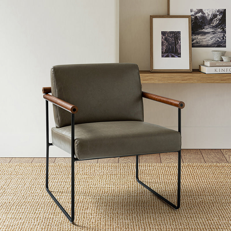 Edurne Modern Armchair with Sturdy Metal Legs - Perfect for Living Room, Office, and Lounge Areas