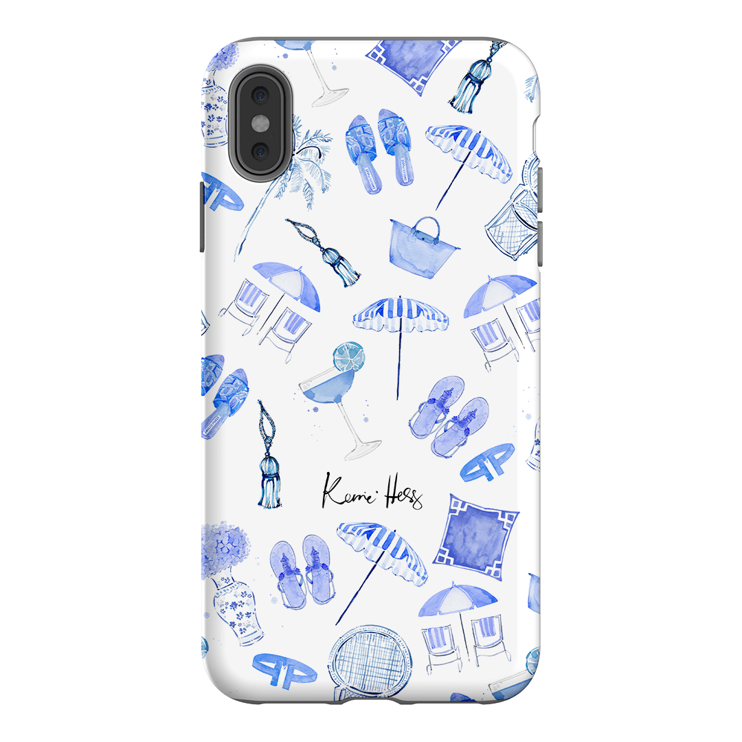 Santorini Sunset iPhone Case - Premium Protective Cover for iPhone 12/13/14/15 - Aesthetic Blue & White Design - Perfect for Travel, Vacation & Everyday Use