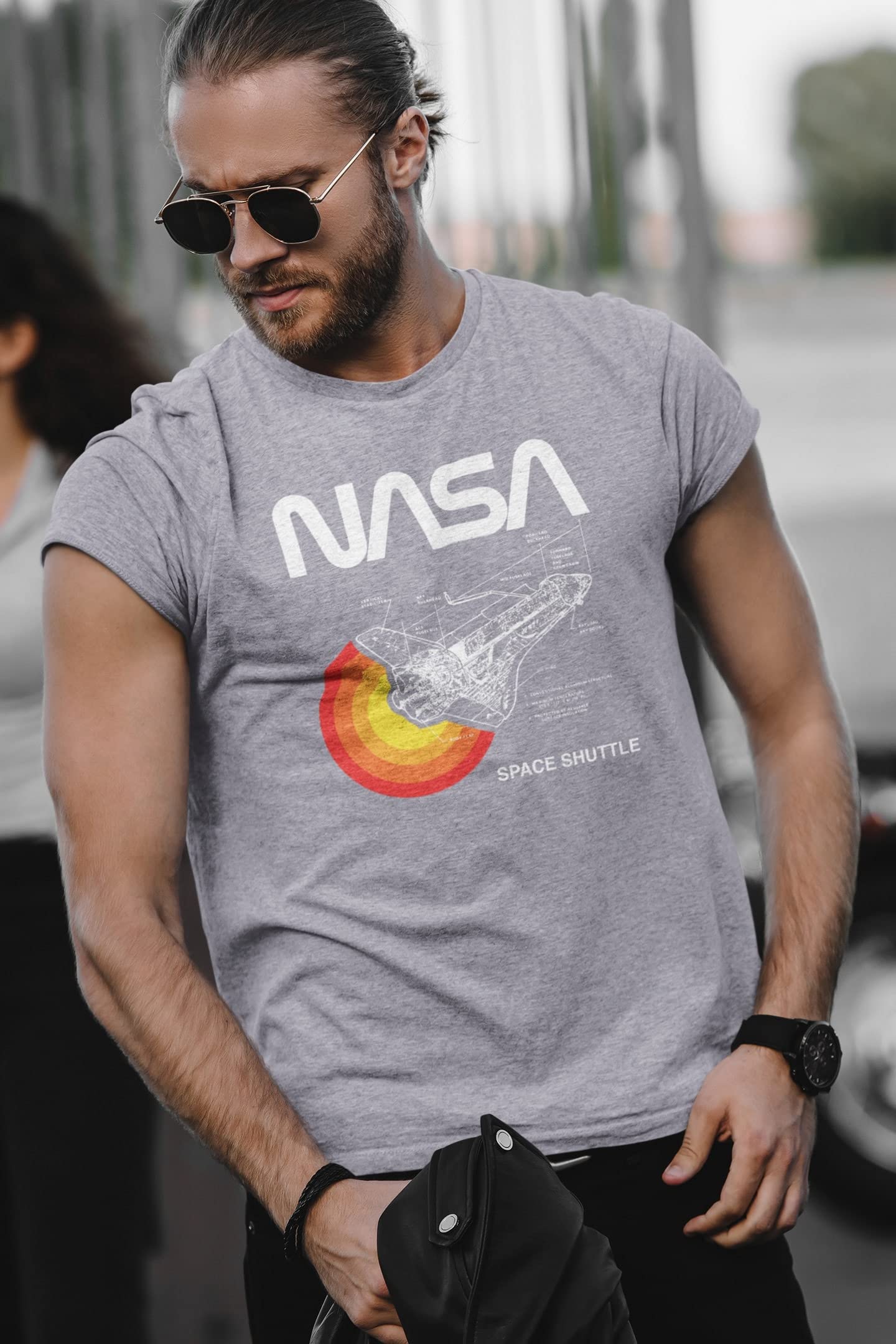 NASA Space Shuttle Graphic Tee for Men & Women - Astronaut Crew Neck T-Shirt with Detailed Spacecraft Diagram - Perfect for Astronomy Fans, Science Enthusiasts & Casual Wear