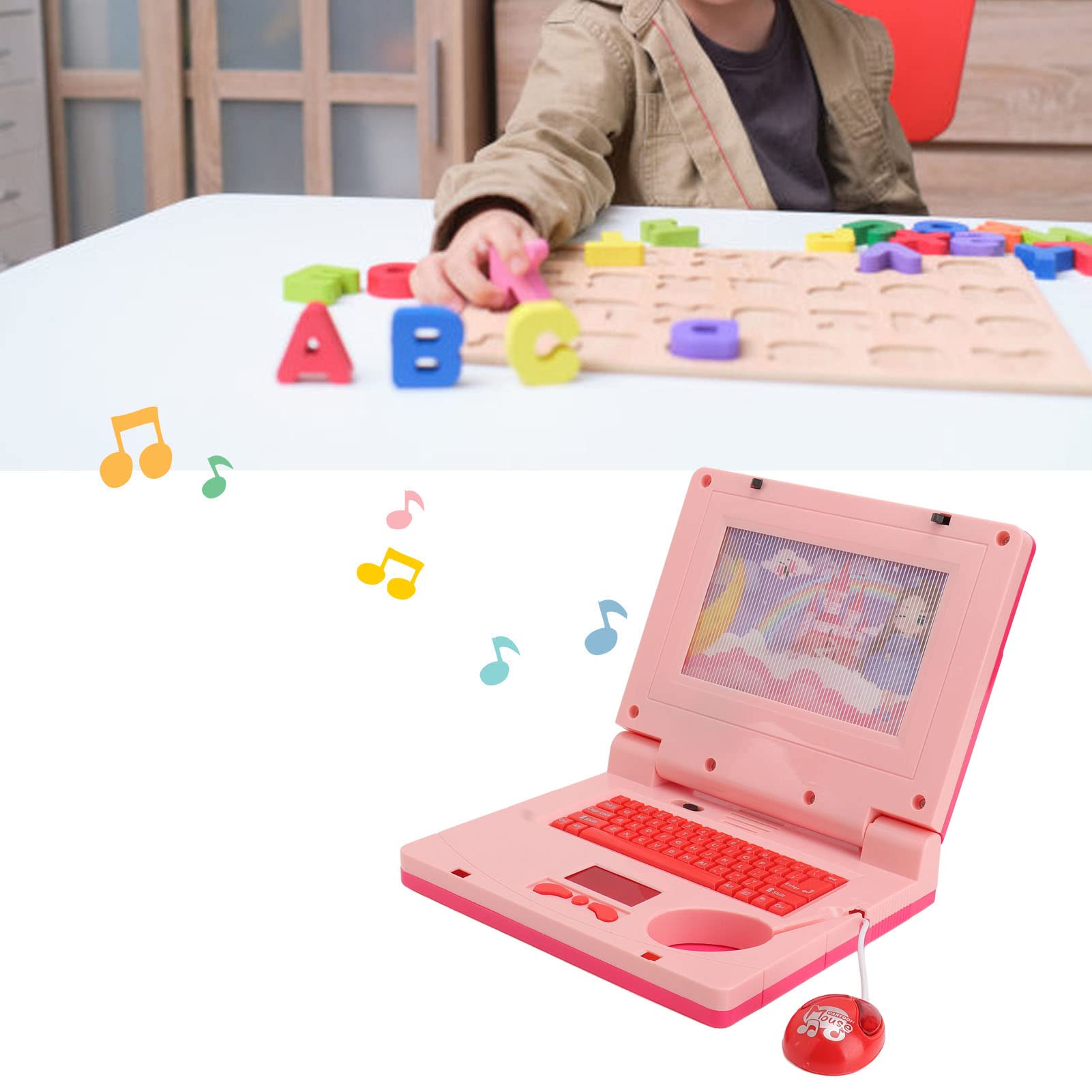Kids' Purple Learning Laptop - Interactive Educational Computer with Retractable Mouse for Home & Classroom Learning