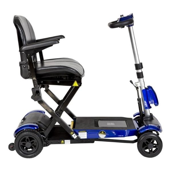 Drive Medical ZooMe Auto Flex Folding Travel Scooter - Lightweight Mobility Scooter for Adults & Seniors - Perfect for Airports, Shopping Malls & Outdoor Adventures