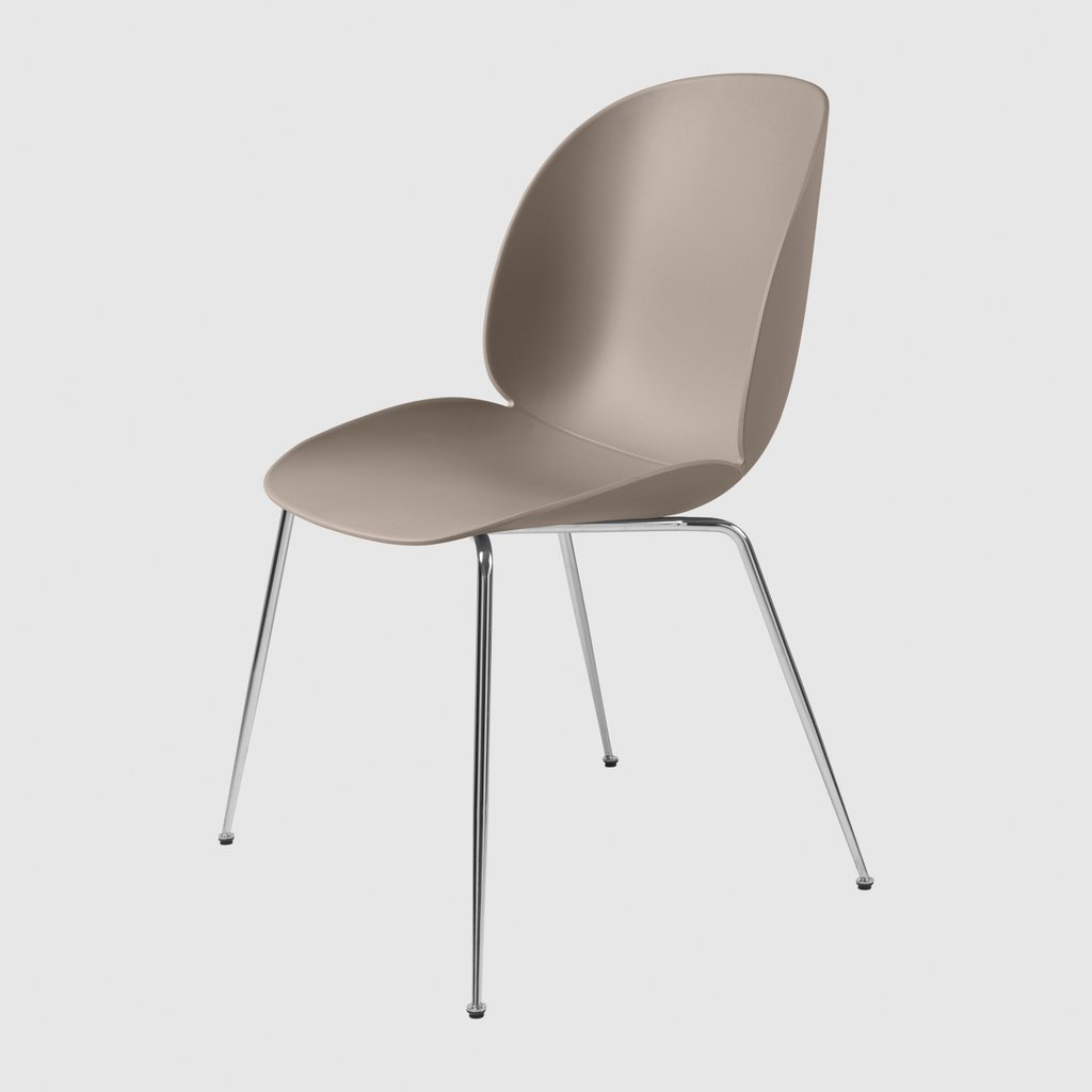 BEETLE DINING CHAIR - Modern Unupholstered Wooden Chair with Conic Base - Perfect for Kitchen, Dining Room & Office Workspace