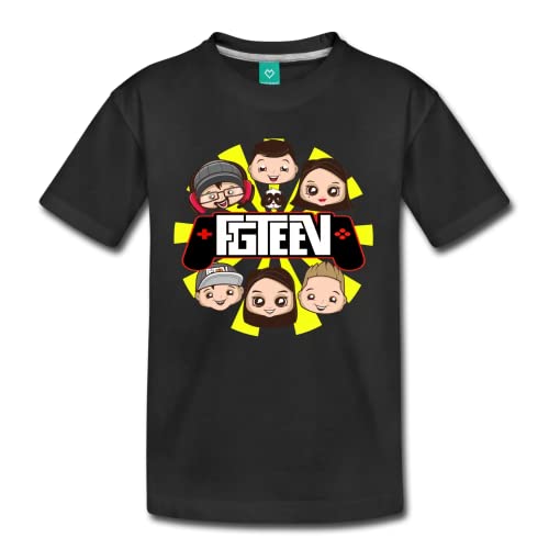 FGTeeV Controller Family Logo T-Shirt - Black Youth Size M | Gaming Merchandise for Kids & Teens | Perfect for Family Game Nights & YouTube Fan Meetups