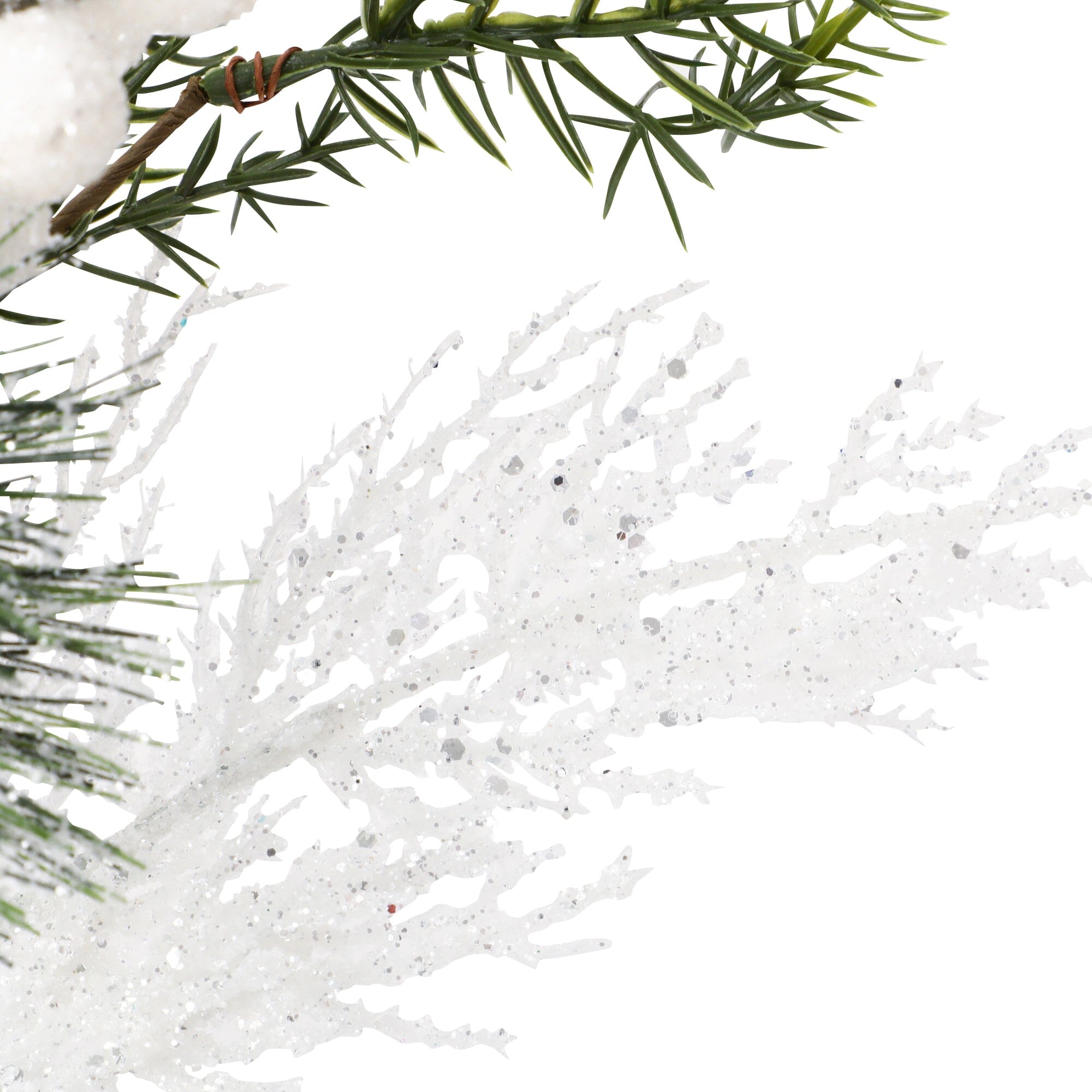 Artificial Fire Tree Plant - Silver Decorative Arrangement for Home, Office, and Wedding Decor