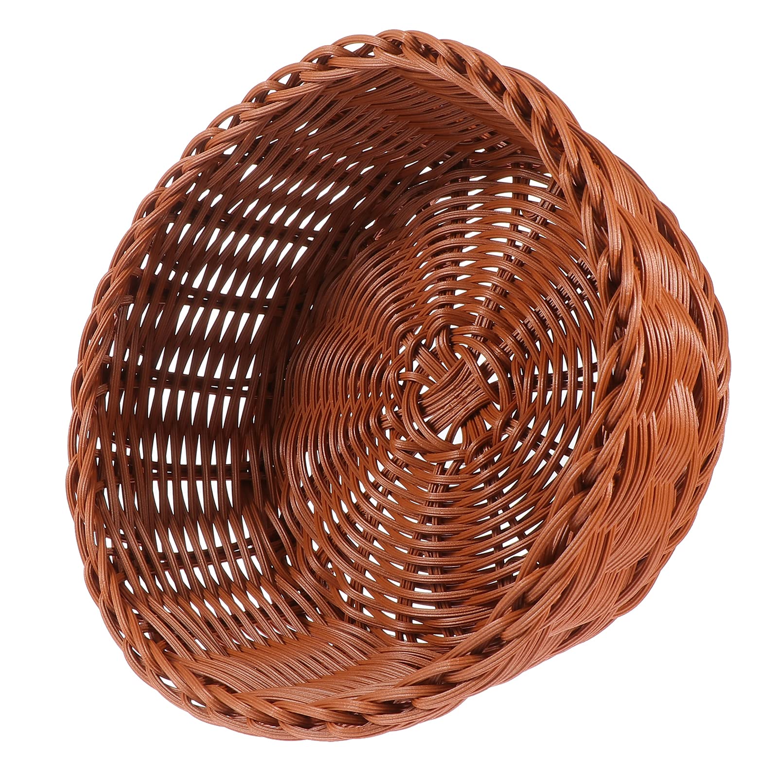 BESPORTBLE Hand-Woven Storage Basket - Natural Rattan Fruit Holder & Snack Organizer for Kitchen Counter, Dining Table, Picnic, Party Serving - Practical Food Basket with Simple Design