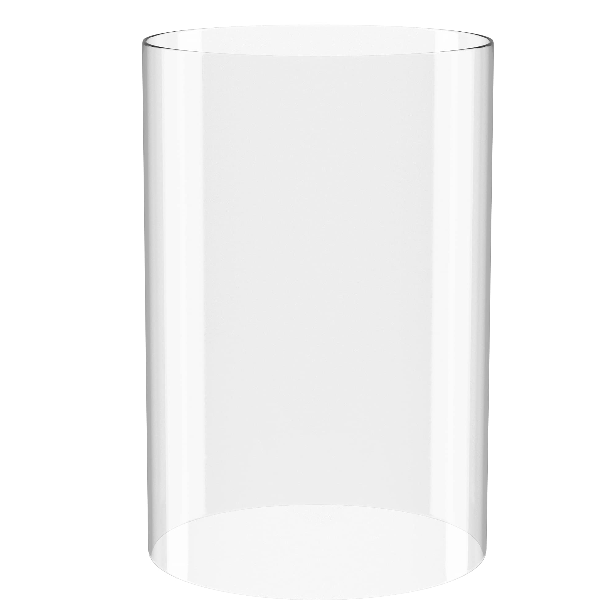 Hurricane Candle Holder - Open Ended Cylindrical Glass Lamp Shade, 5x12 Inches - Elegant Home Decor for Dining Table, Wedding Centerpiece & Fireplace Mantel