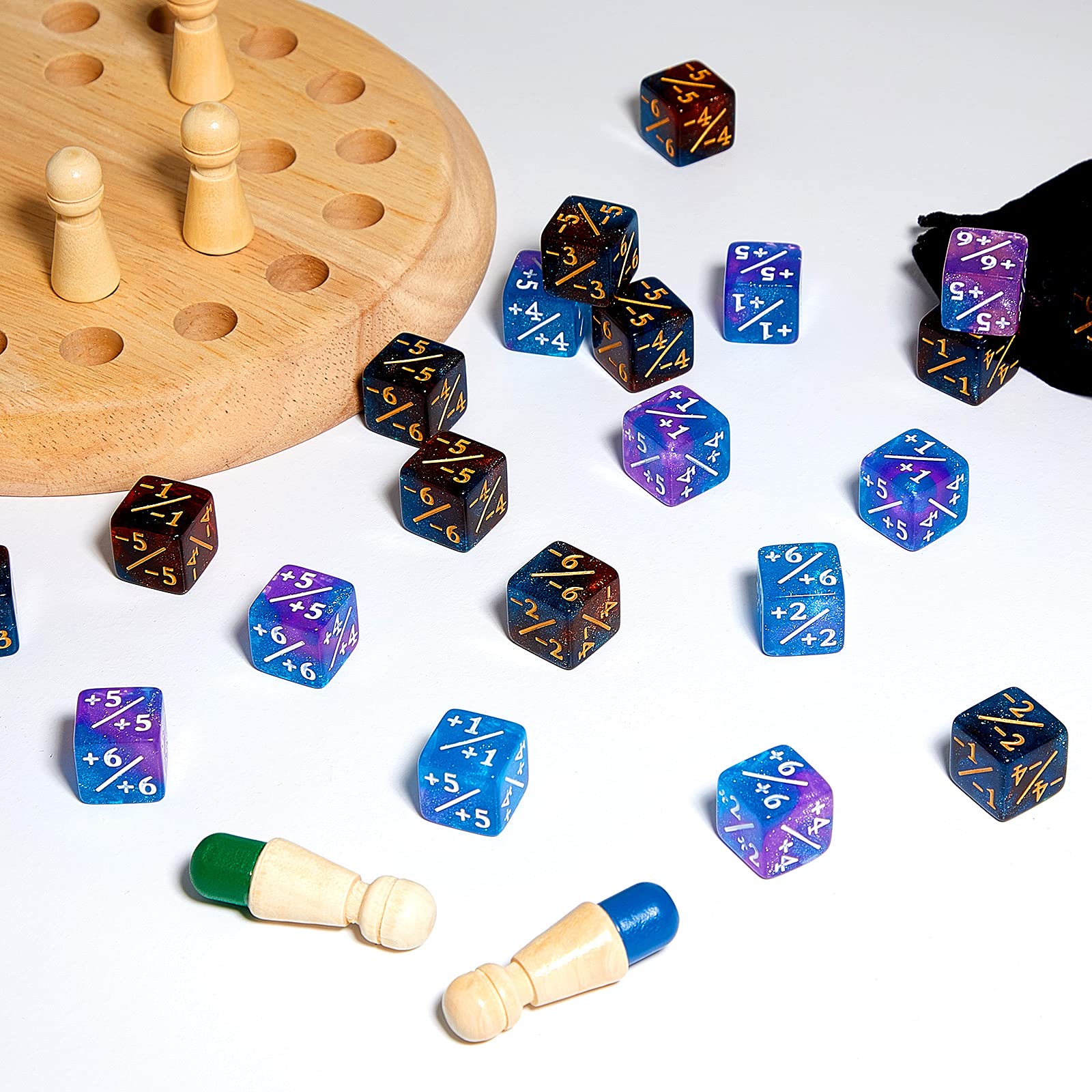 Sumind 24-Piece MTG Dice Set - Magic The Gathering Life Counters, D6 Tokens & Loyalty Counters for CCG Card Games - Perfect for MTG Tournaments, Commander Games & Tabletop RPG Accessories