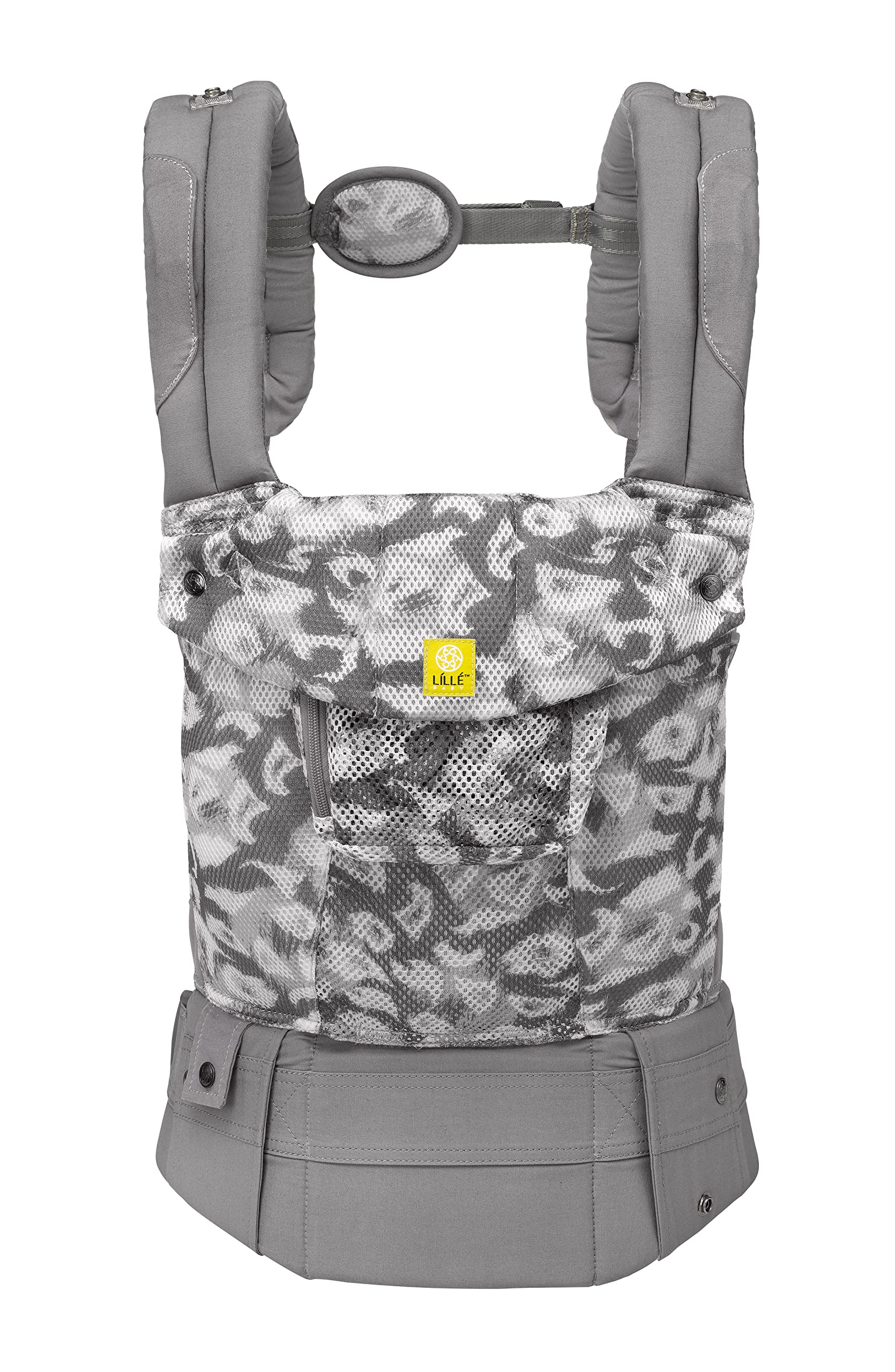 LÍLLÉbaby Complete Airflow 6-in-1 Ergonomic Baby Carrier - Adjustable Newborn to Toddler Carrier (7-45 lbs) with Lumbar Support | Frosted Leopard Print | Hands-Free Baby Wearing for Hiking, Shopping & Parenting