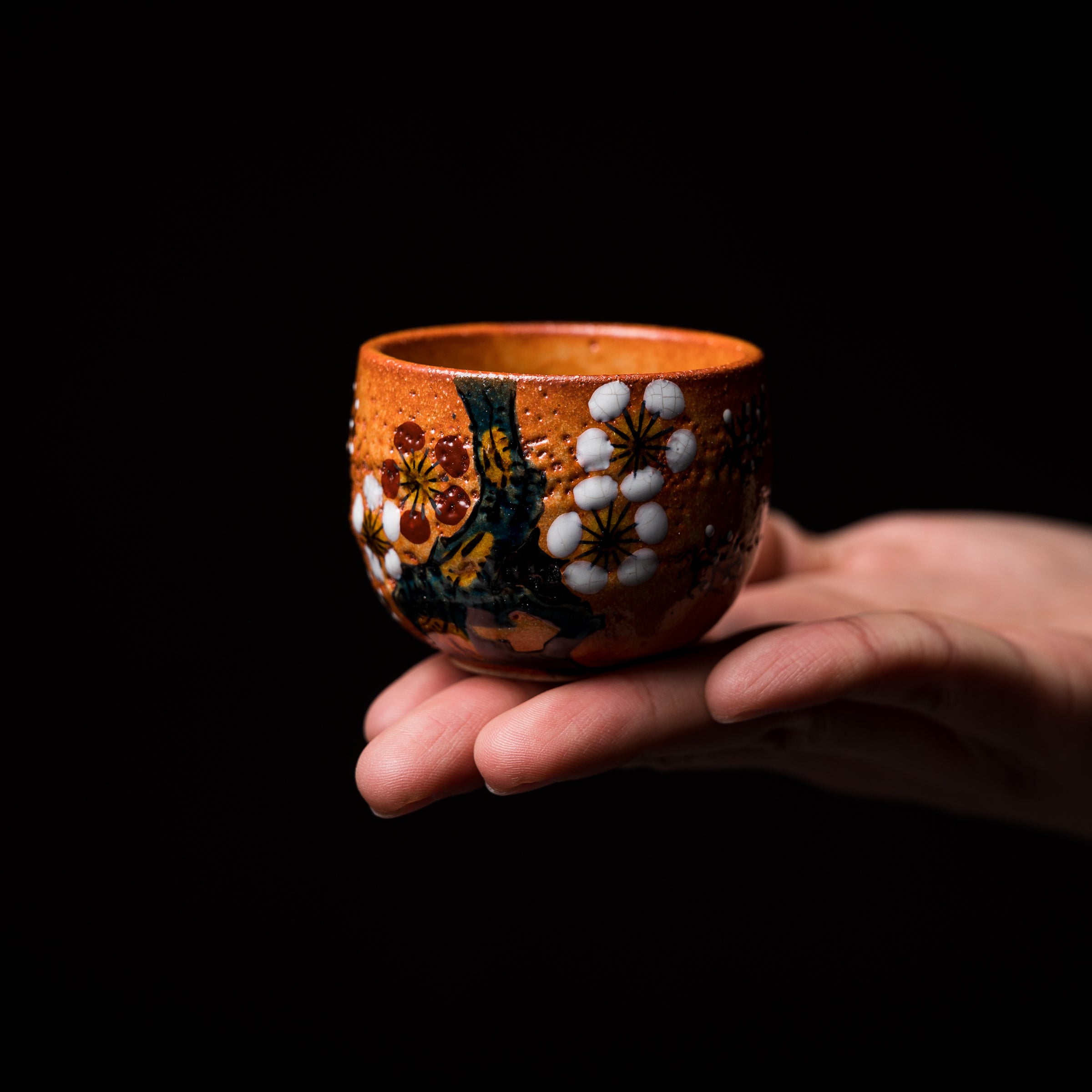 Kutani Assort Sake Cup Set of 5 - Japanese Ceramic Wine Cups with Wooden Gift Box | Perfect for Sake Tasting, Home Bar Decor & Japanese Tea Ceremony