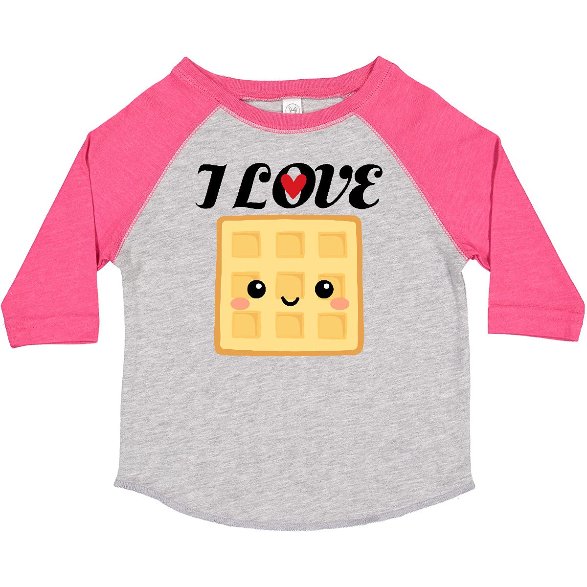 Inktastic Waffle Lover I Love Waffles Toddler T-Shirt - Cute Breakfast Themed Cotton Tee for Kids & Toddlers - Perfect for Family Brunch, Weekend Outings & Playdates