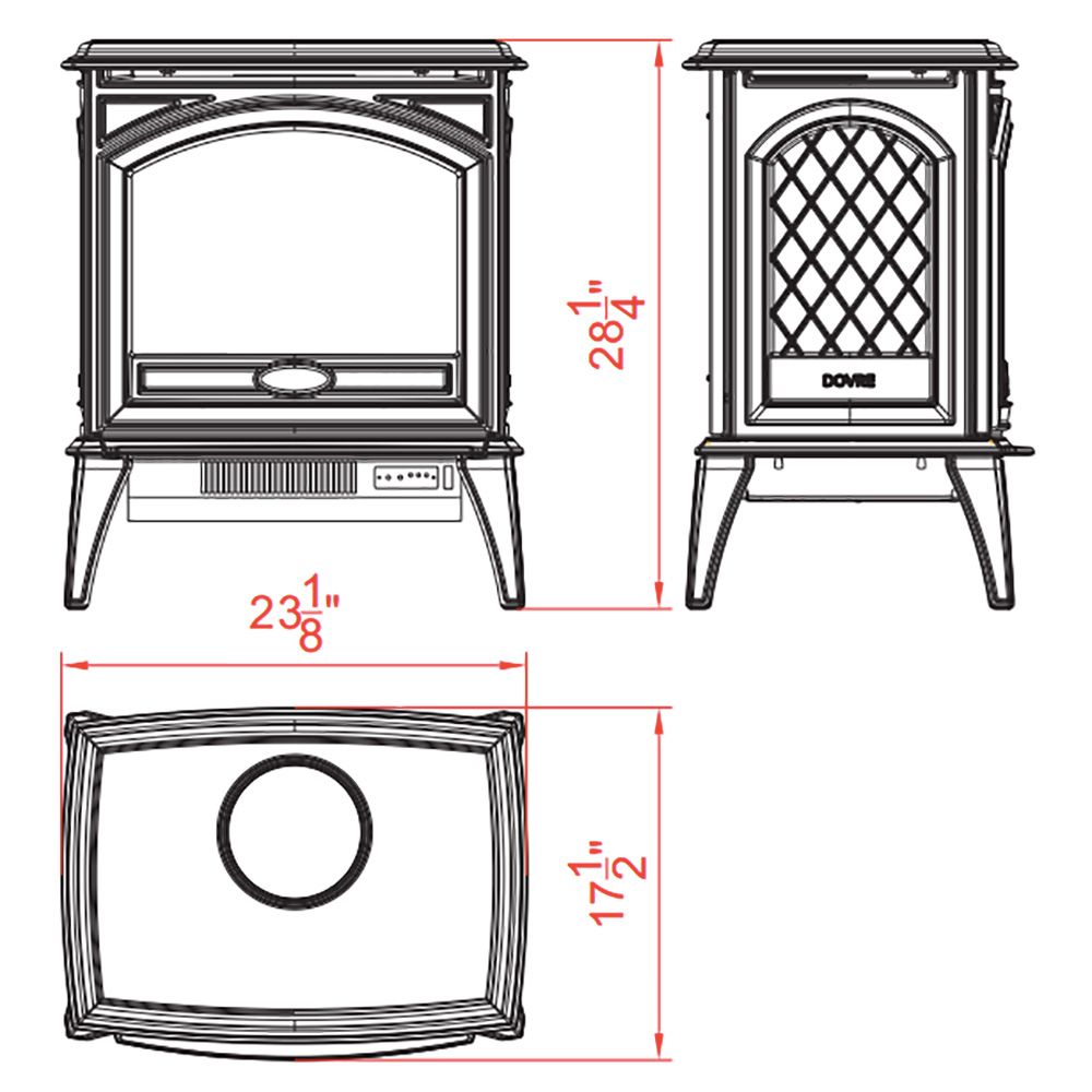 Amantii Lynwood Series Electric Freestanding Stove with 10pc Birch Log Media Kit - Realistic Flame Effect for Cozy Home Heating | Perfect for Living Rooms, Bedrooms & Cabins