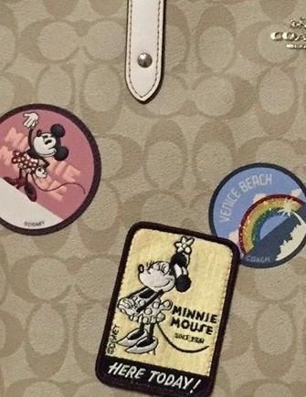 Coach Disney X Minnie Signature Patches City Zip Tote Bag - Stylish Crossbody Handbag for Women | Perfect for Work, Travel & Shopping