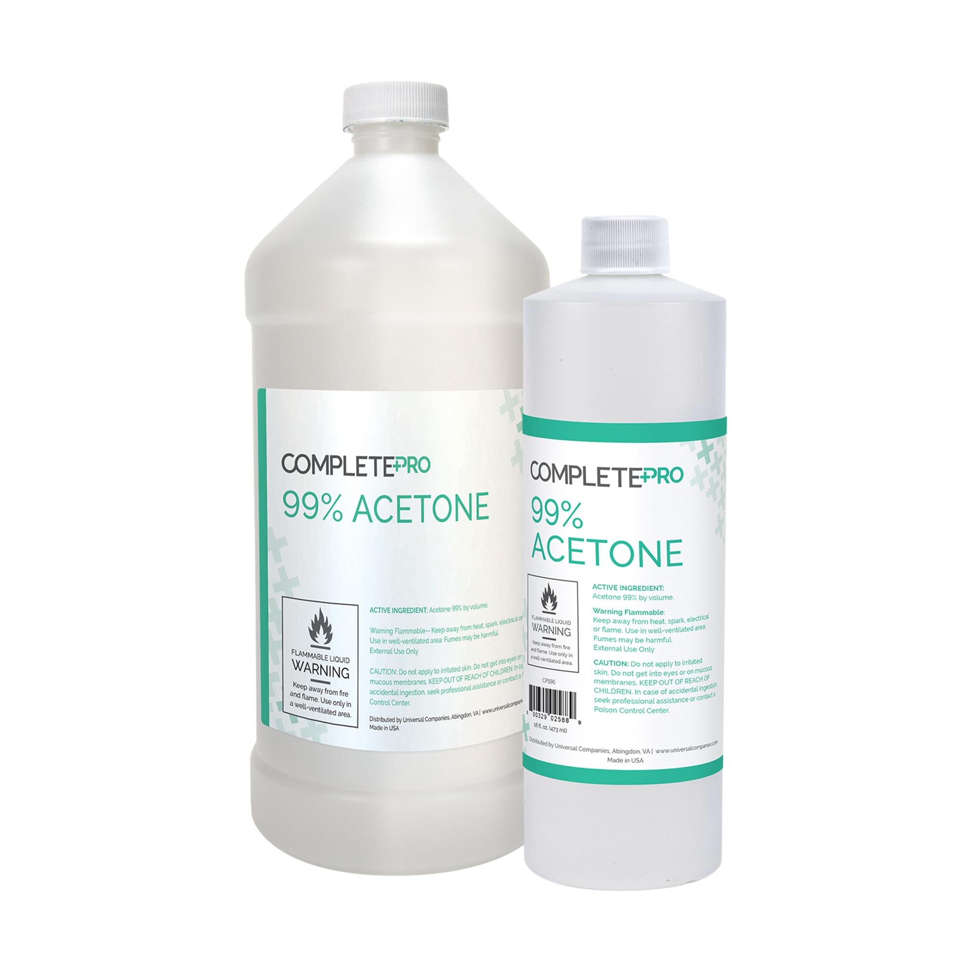 Complete Pro 99% Pure Acetone - Professional Nail Polish Remover & Paint Thinner for Salon, DIY & Industrial Use