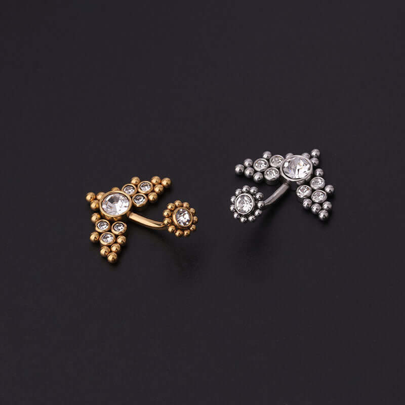 14G Dainty Belly Button Ring - Elegant Navel Piercing Jewelry for Women | Hypoallergenic Surgical Steel Body Jewelry | Perfect for Everyday Wear, Beach Outfits & Special Occasions