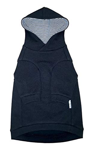 Black Hoodie for Sphynx Cats - Soft Hairless Cat Clothes Size Large - Perfect for Indoor Winter Warmth & Stylish Pet Fashion