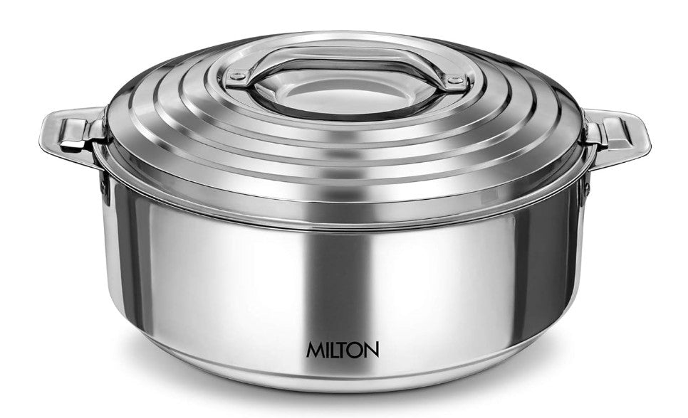 MILTON Galaxia 10000ml Stainless Steel Hot Pot Casserole - 10 Liter Large Capacity for Family Cooking, Camping & Outdoor Dining