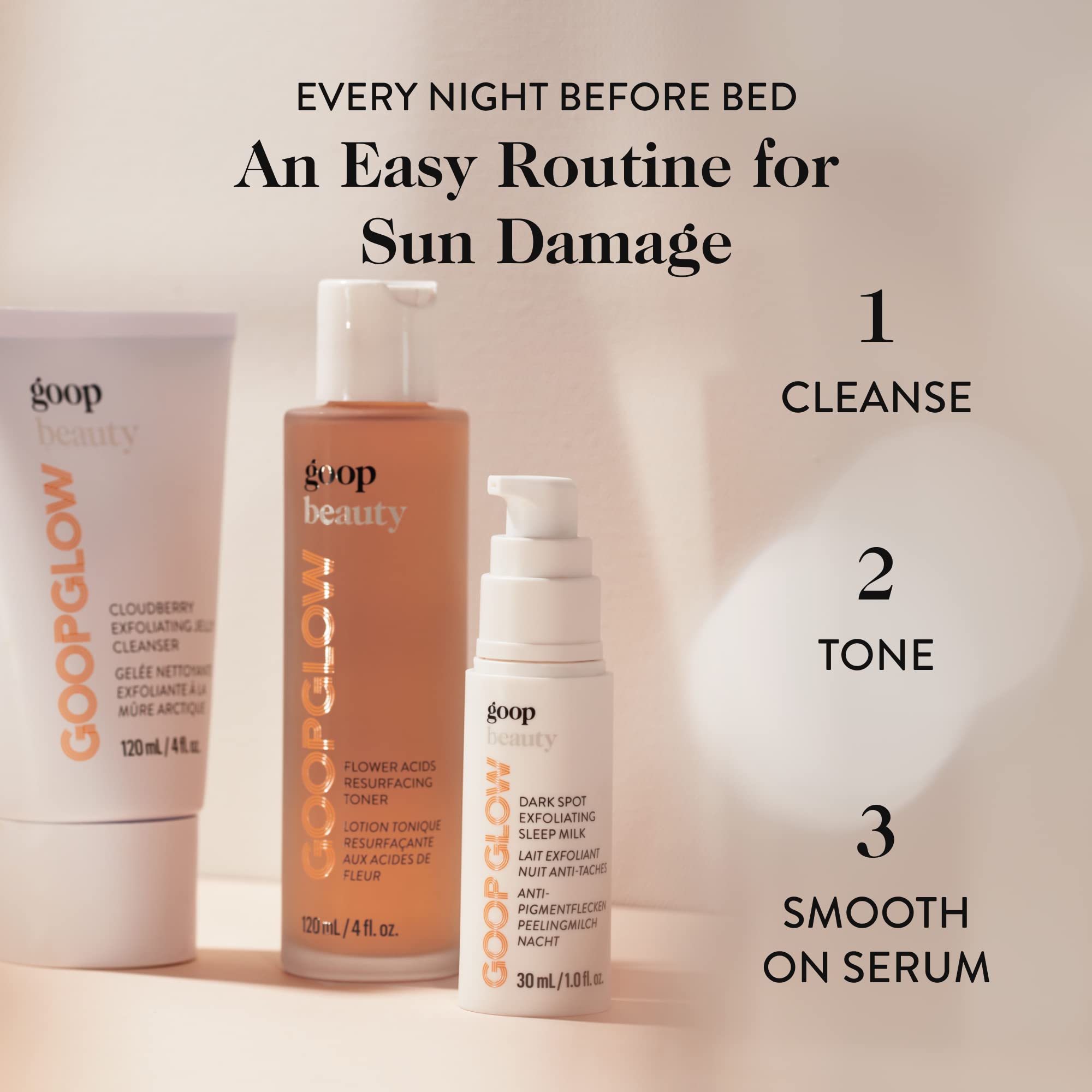 Goop Beauty Sleep Milk Serum - Glycolic Acid & Hyaluronic Acid Face Exfoliator for Wrinkles, Pores & Dark Spots | Smooths Uneven Skin Texture | 1 fl oz | Perfect for Nighttime Skincare Routine & Anti-Aging Treatment
