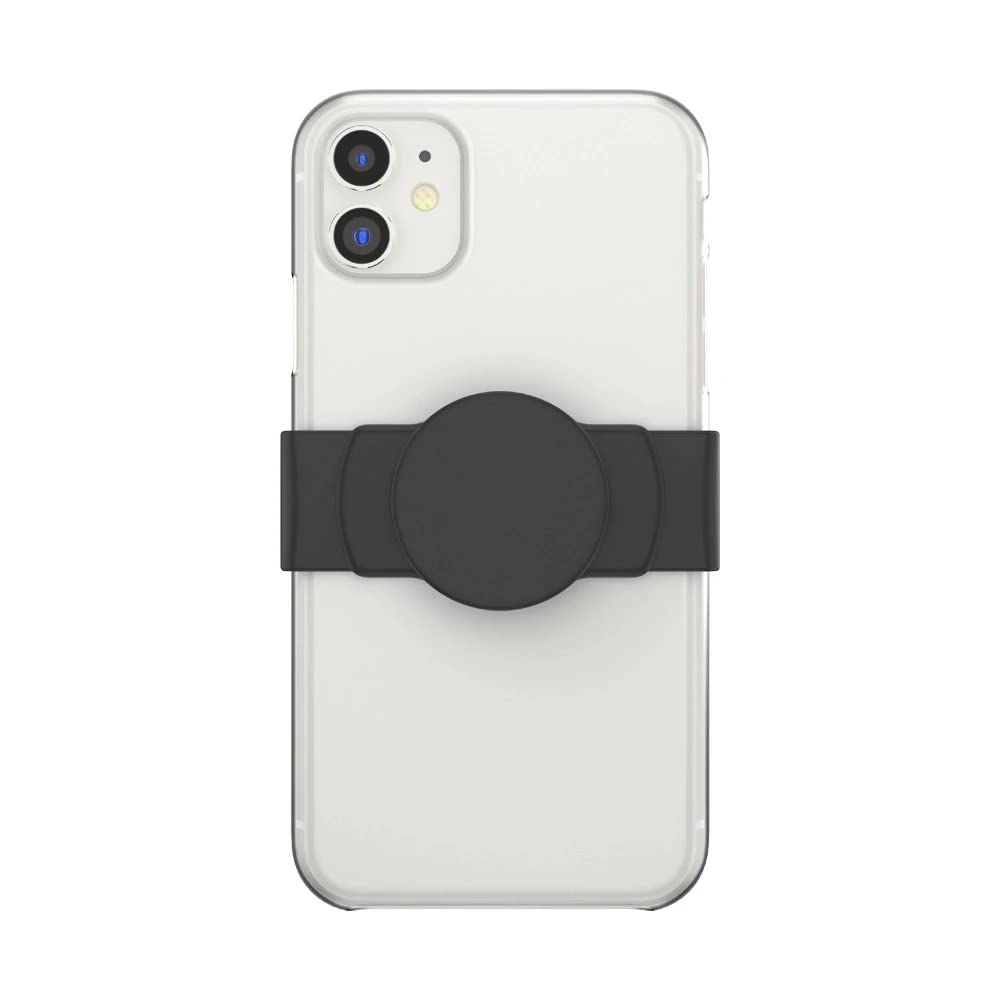PopSockets Slide Phone Grip with Expanding Kickstand - Black Square Edge Phone Holder for iPhone, Samsung & Smartphones | Perfect for Watching Videos, Taking Selfies & Secure Grip While Commuting