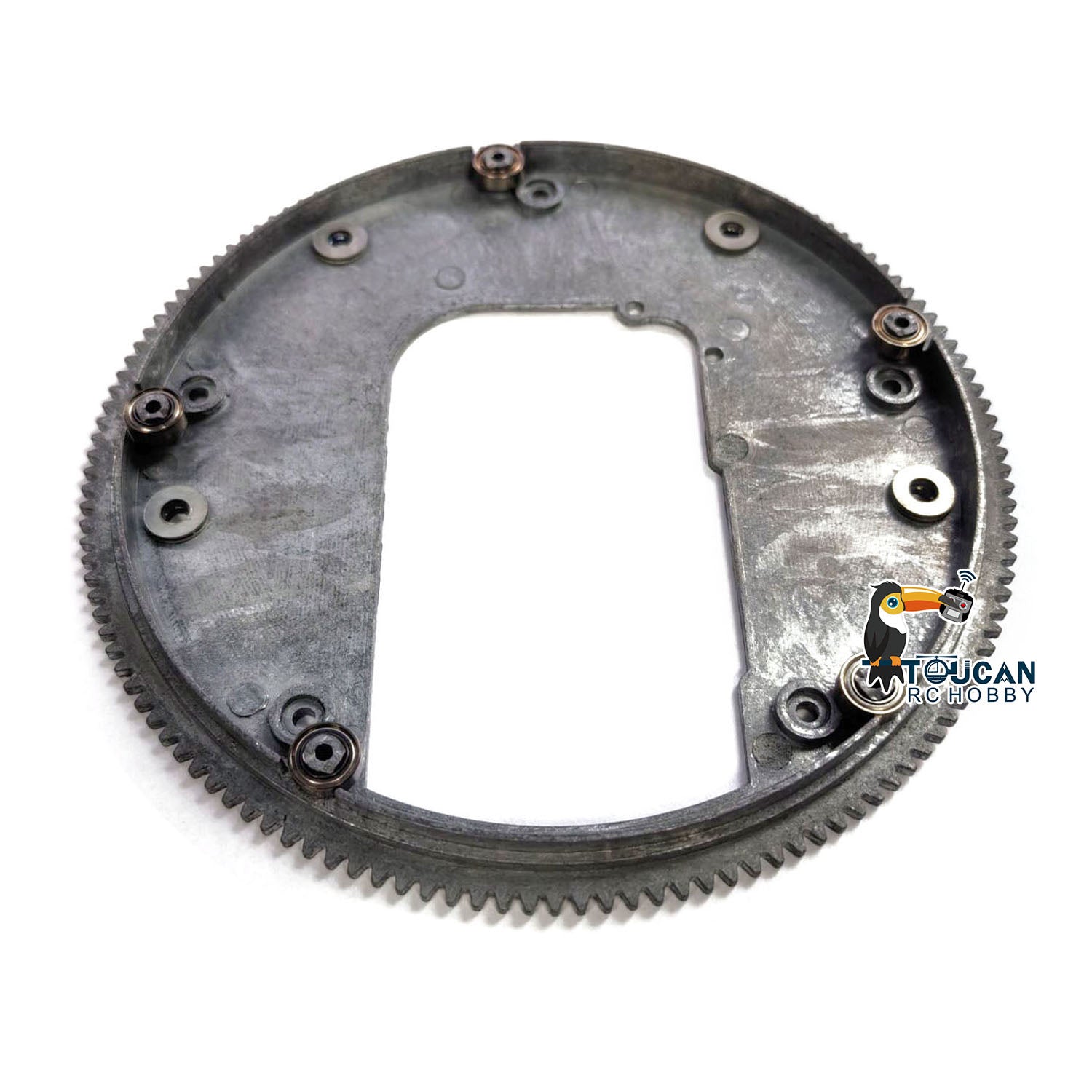 360 Degree Rotating Metal Turret Gear for 1/16 Heng Long RC Tanks - Compatible with T90, T72 & Chinese 99A Models - DIY Upgrade Accessory for Military Vehicle Enthusiasts - Perfect for Battle Simulations and RC Tank Customization