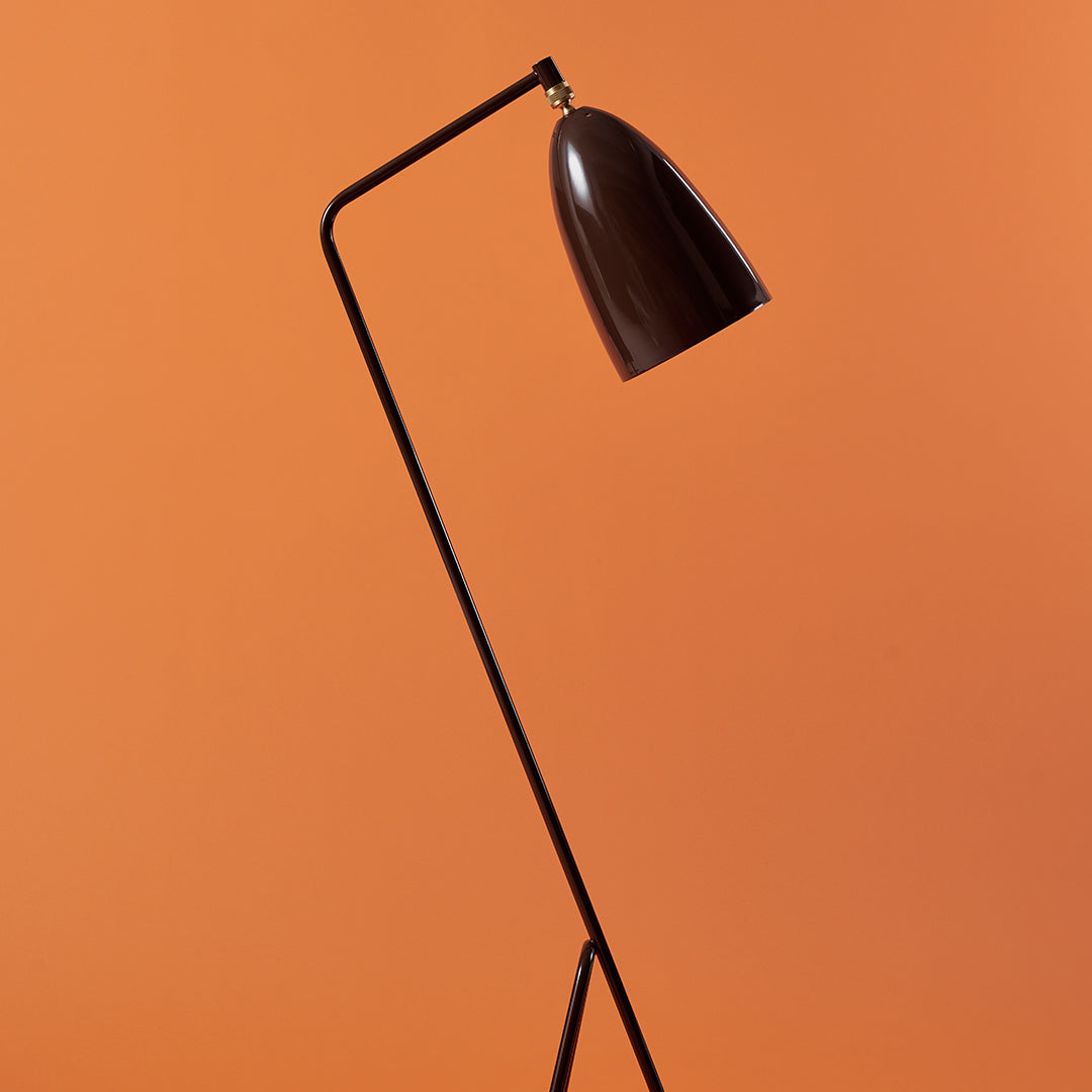 Modern Grossman Gräshoppa Adjustable Floor Lamp - Scandinavian Design for Living Room, Bedroom & Office - Bright LED Reading Light with Flexible Gooseneck