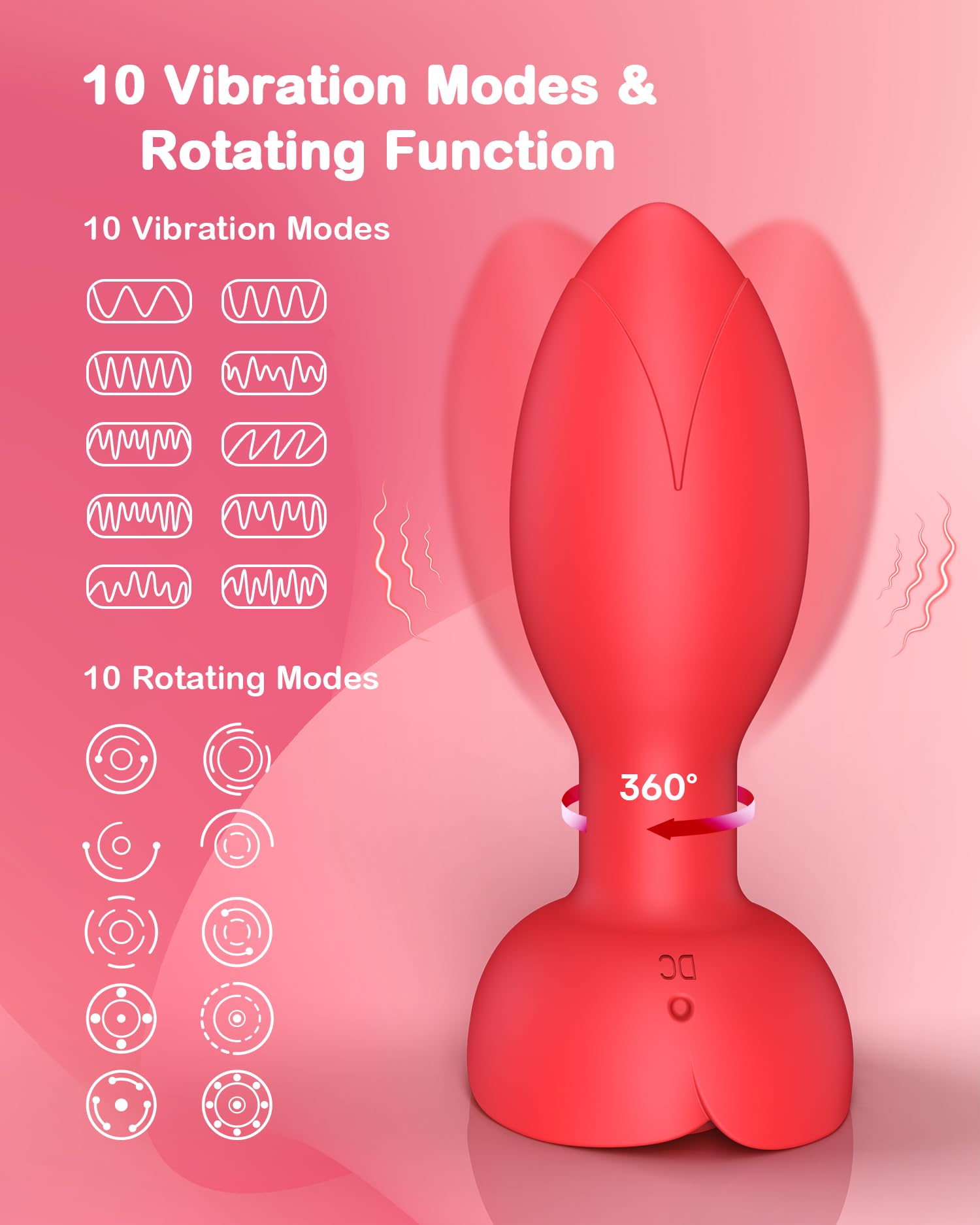 Remote Control Anal Plug Vibrator - 10 Rotation & Vibration Modes for Men & Women | Prostate Massager & Pleasure Toy | Couples Play & Solo Use | Perfect for Bedroom Fun & Spicing Up Relationships
