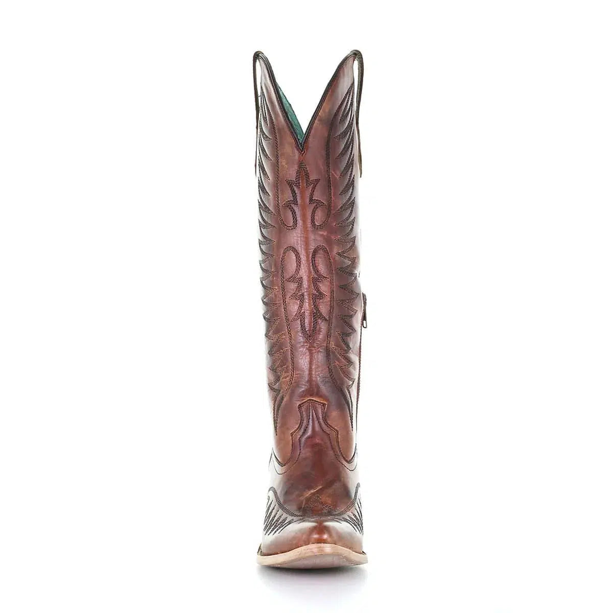 E1570 M Corral Brown Western Cowgirl Leather Long Boots for Women - Stylish & Durable Riding Boots for Country, Rodeo & Fashion Outfits