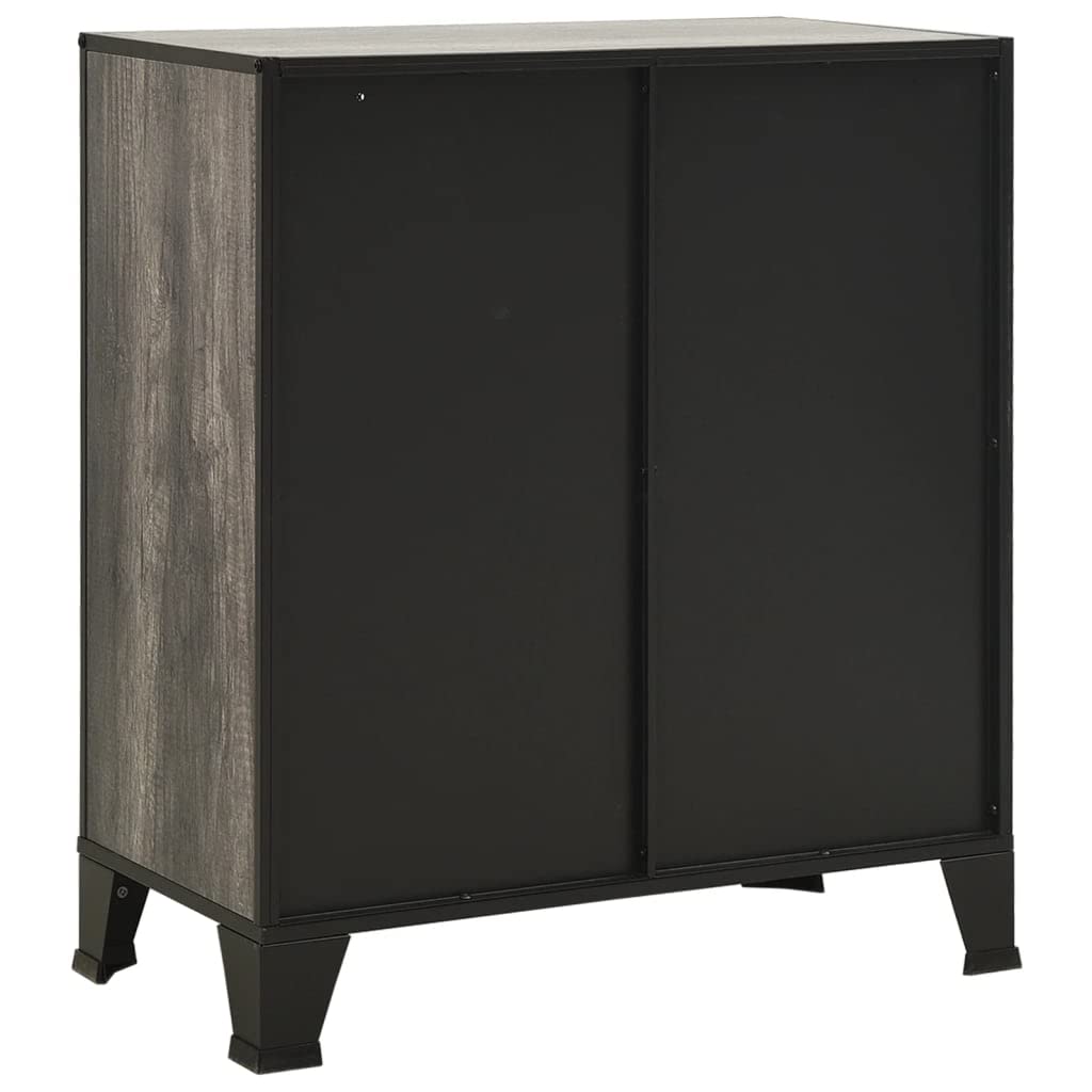 Gray Metal Storage Cabinet with MDF Top - 28.3