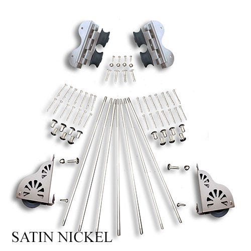 Heavy Duty Swivel Rolling Ladder Hardware Kit - Smooth Braking System for Industrial, Warehouse & Home Use - Perfect for Shelving, Storage & Maintenance Tasks