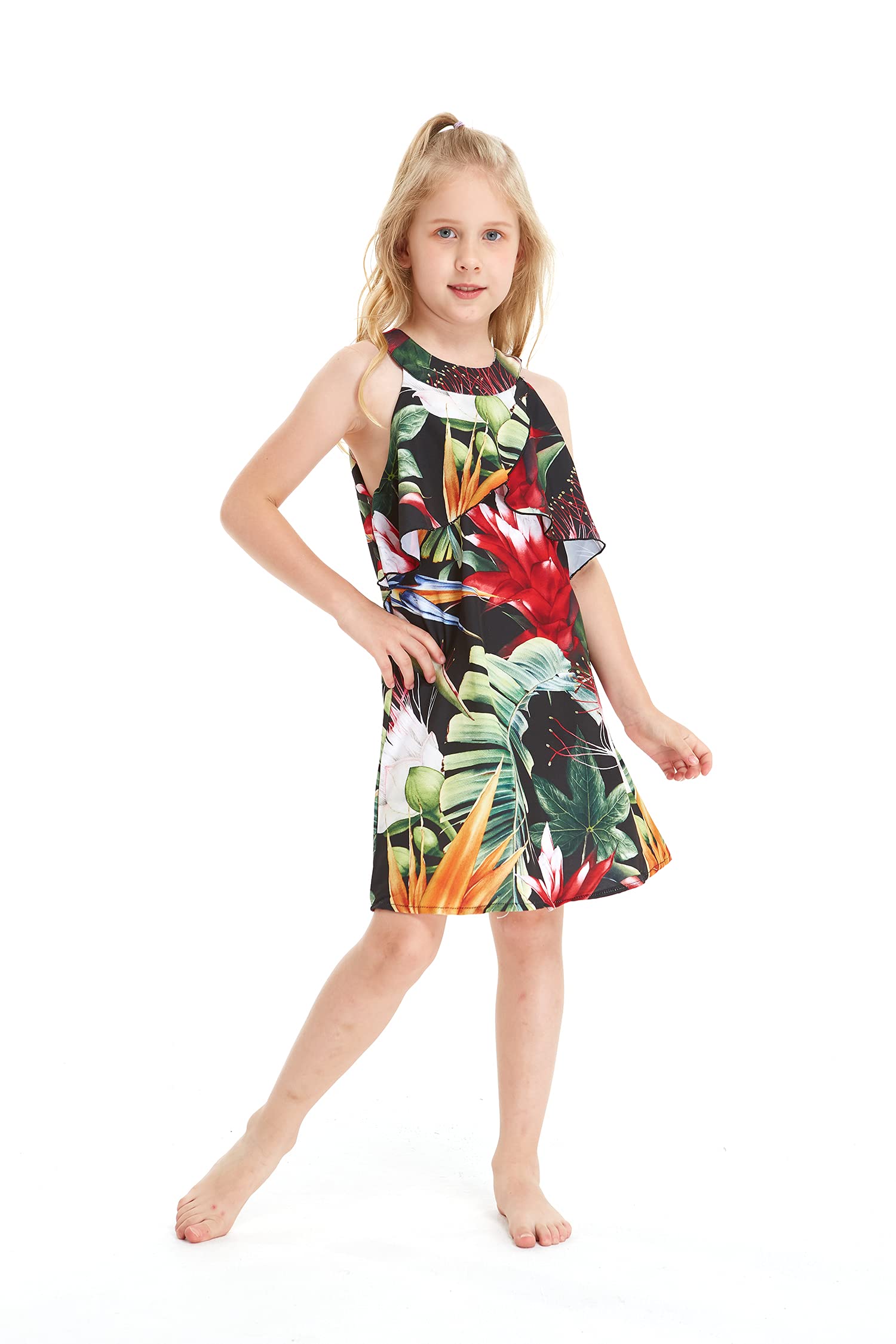 Hawaiian Luau Outfits for Family - Tropical Twilight Matching Shirts for Men, Women, Boys & Girls | Beach Party, Vacation, Summer Theme Party Wear