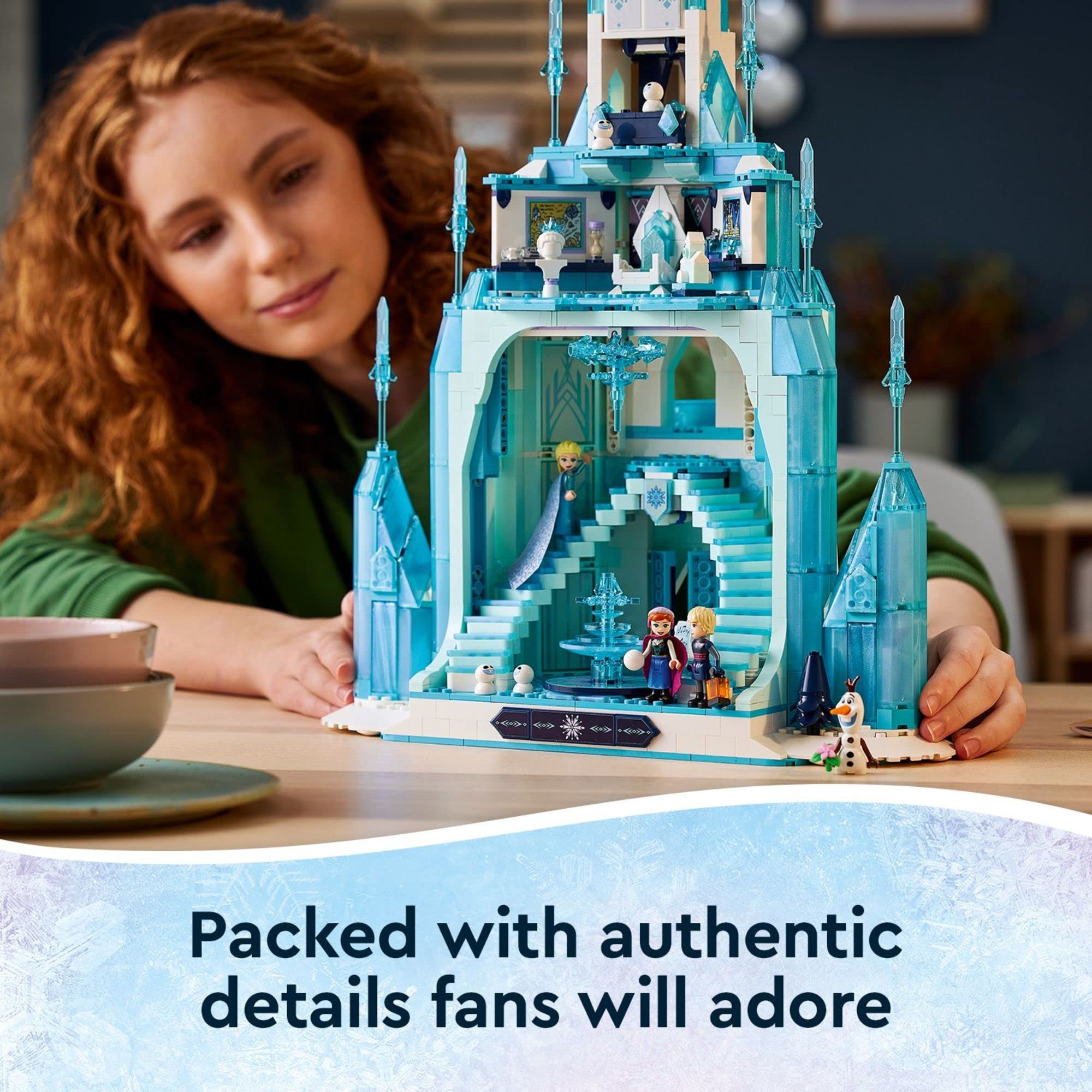 LEGO Disney Princess The Ice Castle Building Kit 43197 - Frozen Anna & Elsa Mini Dolls with Olaf Figure | Creative Disney Castle Toy for Kids Ages 6+ | Perfect Birthday Gift & Winter-Themed Play Set for Frozen Fans