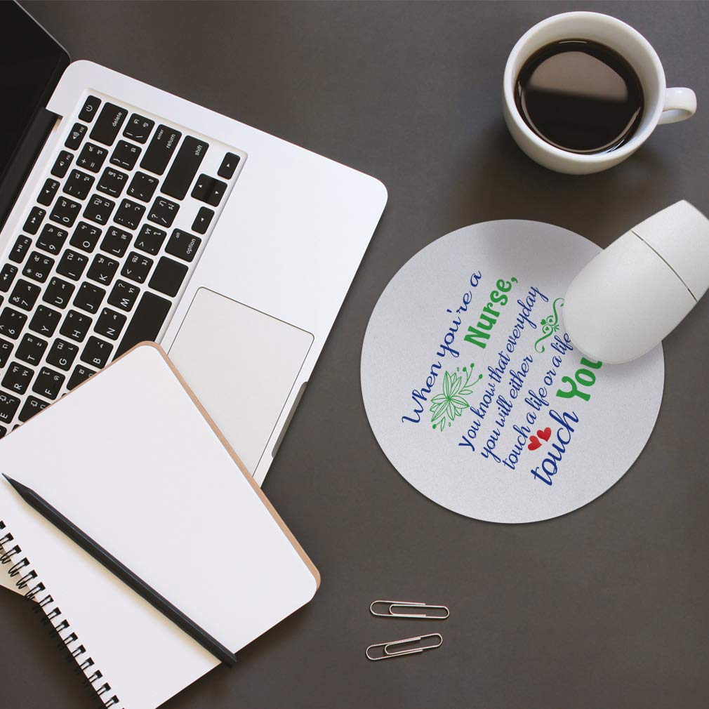Nurse-Themed Neoprene Mouse Pad - Non-Slip Office Desk Mat for Computers & Laptops - Perfect Gift for Nurses, Medical Professionals & Healthcare Workers