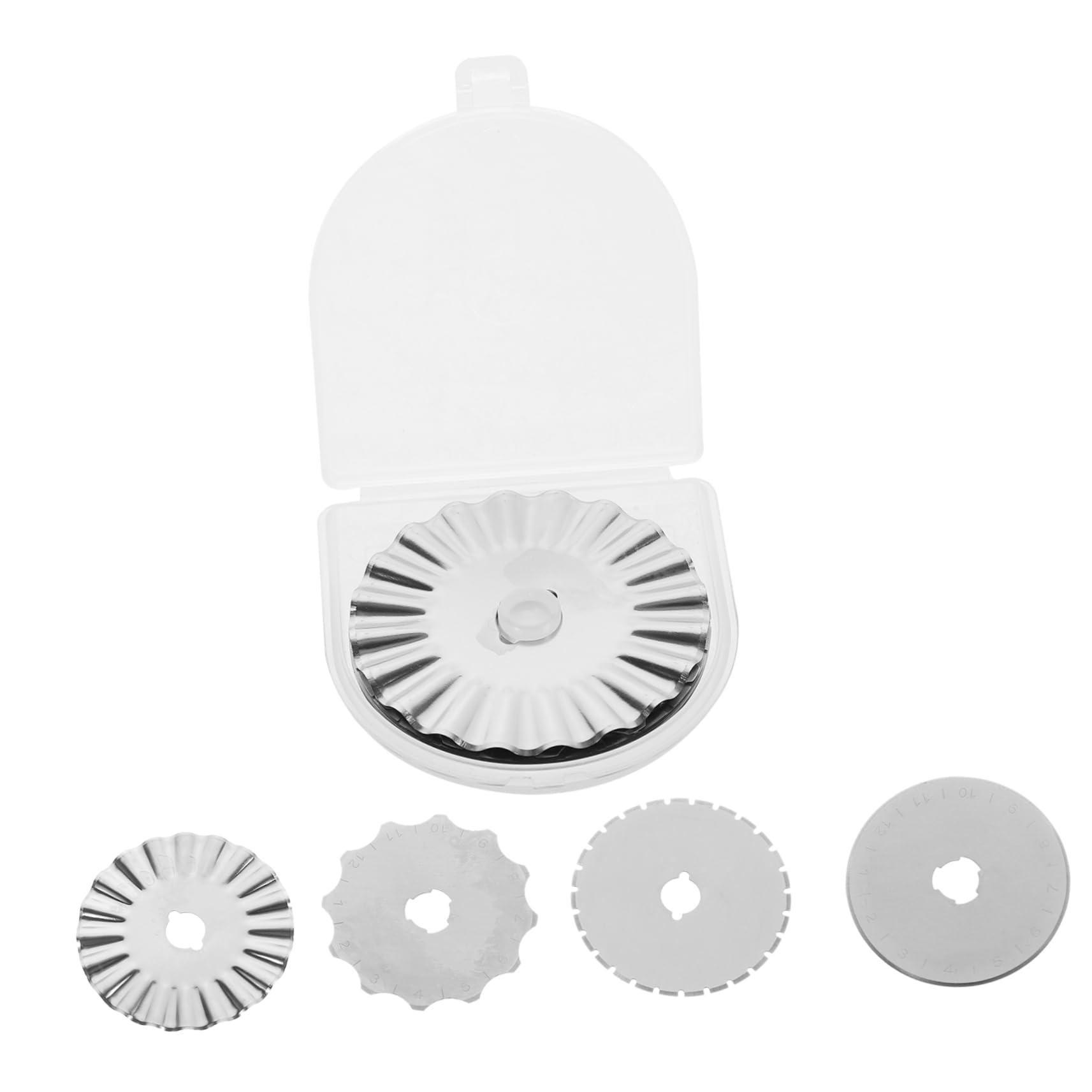 Ciieeo 10Pcs Rotary Cutter Blades - Premium Replacement Blades for Fabric Cutting, Quilting & Scrapbooking - Compatible with Most Rotary Cutters - Perfect for DIY Crafts, Sewing Projects & Paper Cutting
