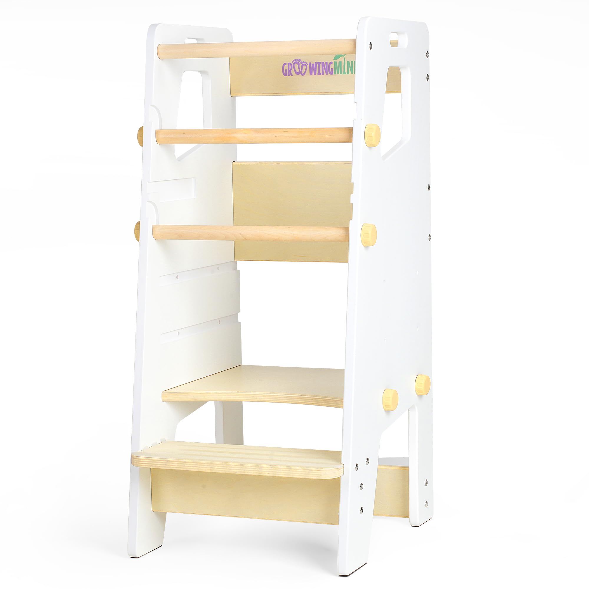 GroowingMind® Adjustable Montessori Toddler Tower - Safe Kitchen Step Stool for Kids, Multi-Use Learning Tower & Standing Helper - Perfect Toddler Chair for Cooking, Baking & Playtime Activities