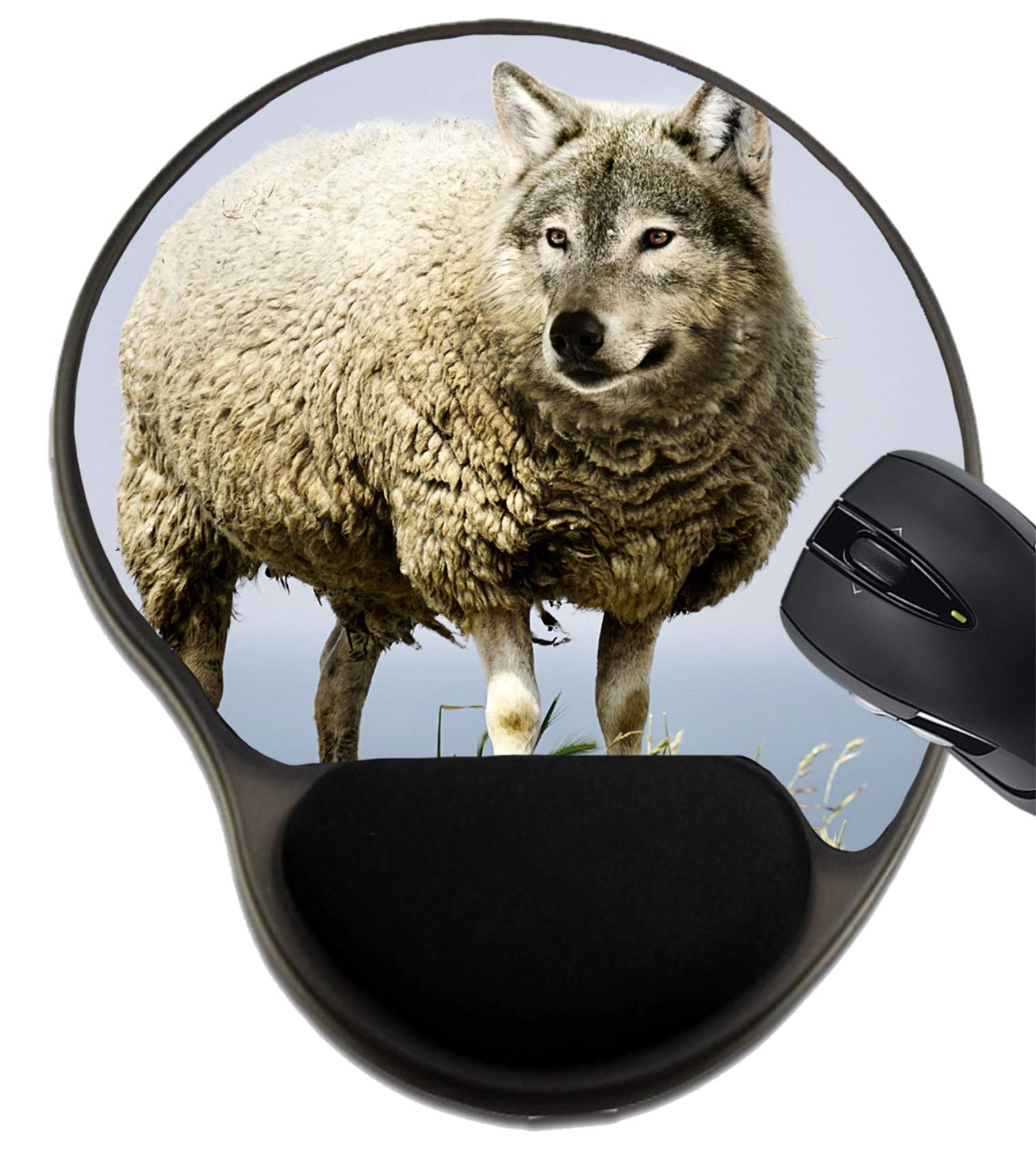 Ergonomic MSD Mouse Pad with Wrist Support - Soft Sheep Design Gaming & Office Mouse Mat for Computers, Laptops - Perfect for Home Office, Gaming Setup & Workstation Comfort