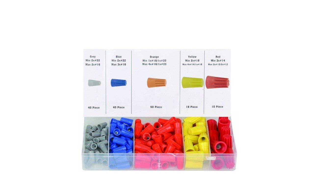 158-Piece Wire Connector Assortment Kit - Electrical Wire Nuts, Crimp Terminals & Twist-On Caps (No Case Included) - Perfect for DIY Home Wiring, Automotive Repairs & Electrical Projects