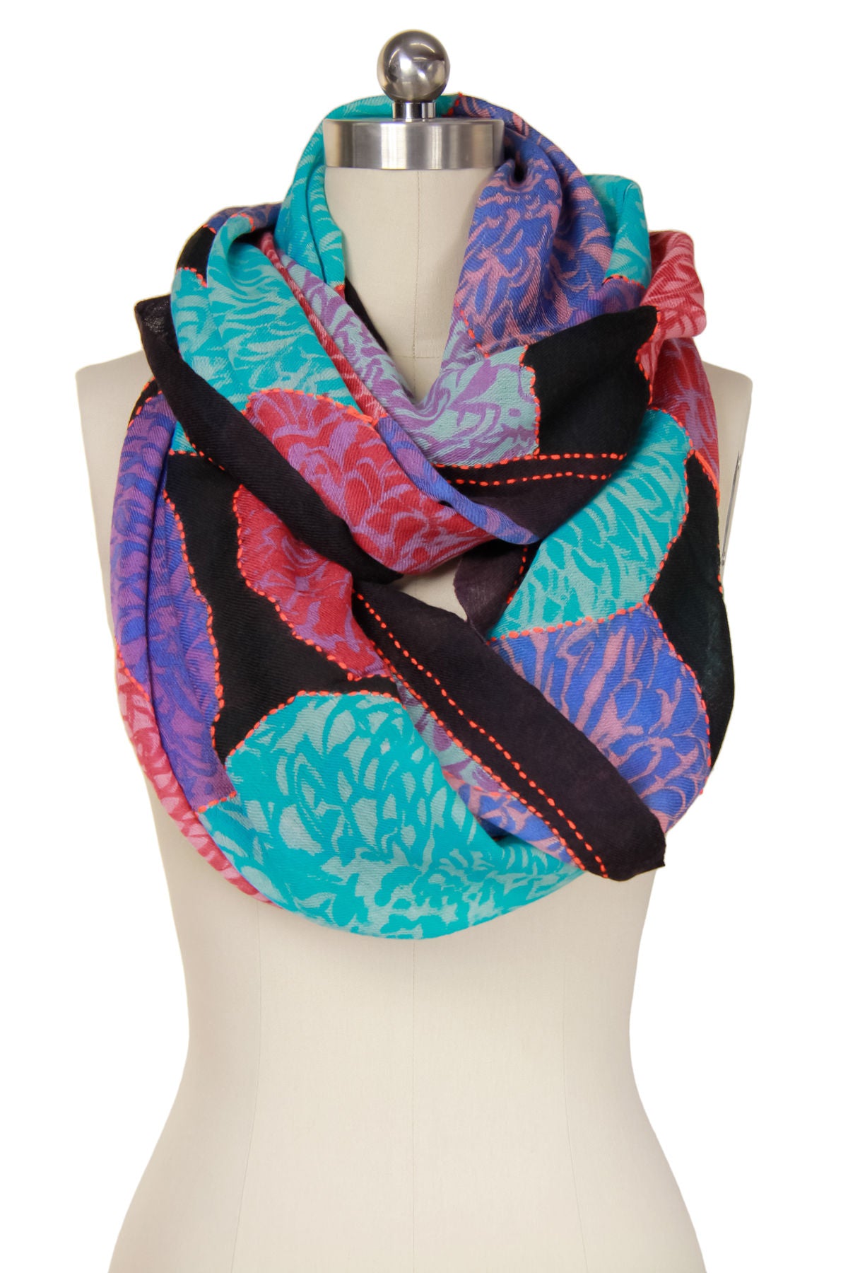 Stylish Morado Floral Infinity Scarf - Soft Winter Fashion Accessory for Women - Perfect for Office, Travel & Casual Outfits