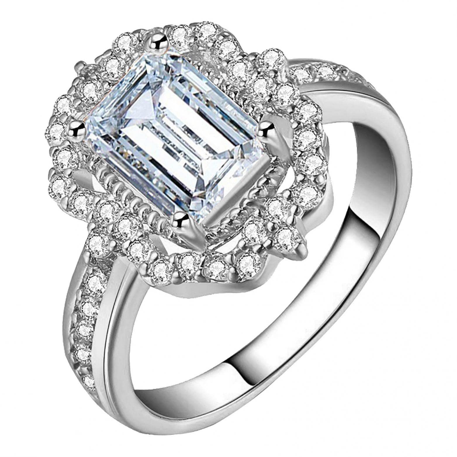 Elegant Zirconia Engagement Rings for Women - Anniversary Wedding Bands, Birthday & Valentine's Day Gifts for Girlfriend or Wife | Perfect for Proposals, Weddings, Anniversaries & Romantic Occasions