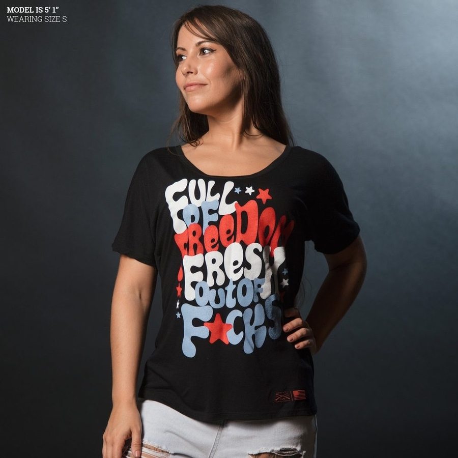 Fresh Outta F*cks Women's Slouchy T-Shirt - Black | Casual Streetwear for Everyday Wear & Relaxing Outfits