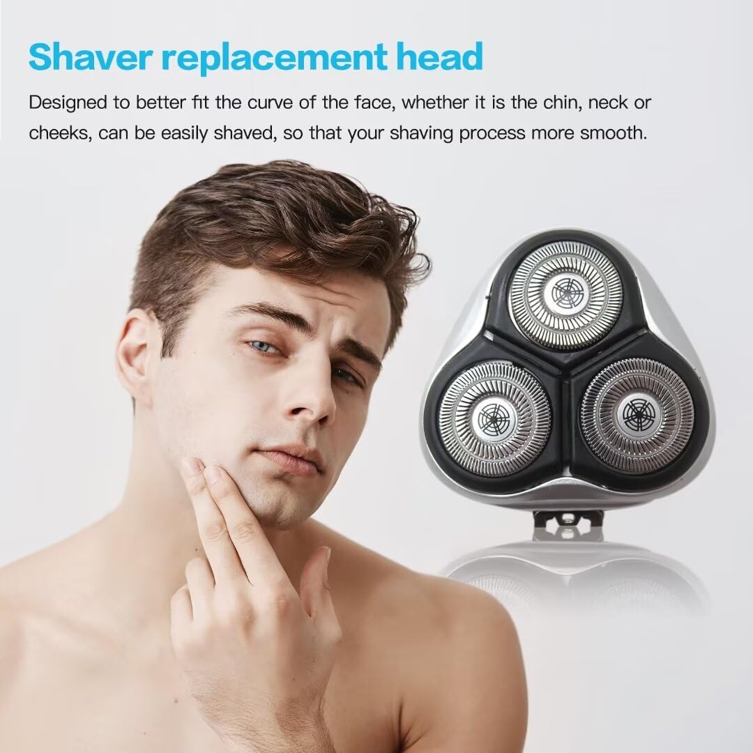 WELURE Replacement Shaver Head with Cleaning Brush - Compatible with Sweet-LF SWS7105 & SWSBK7105 Waterproof Electric Razors - Perfect for Travel & Daily Grooming