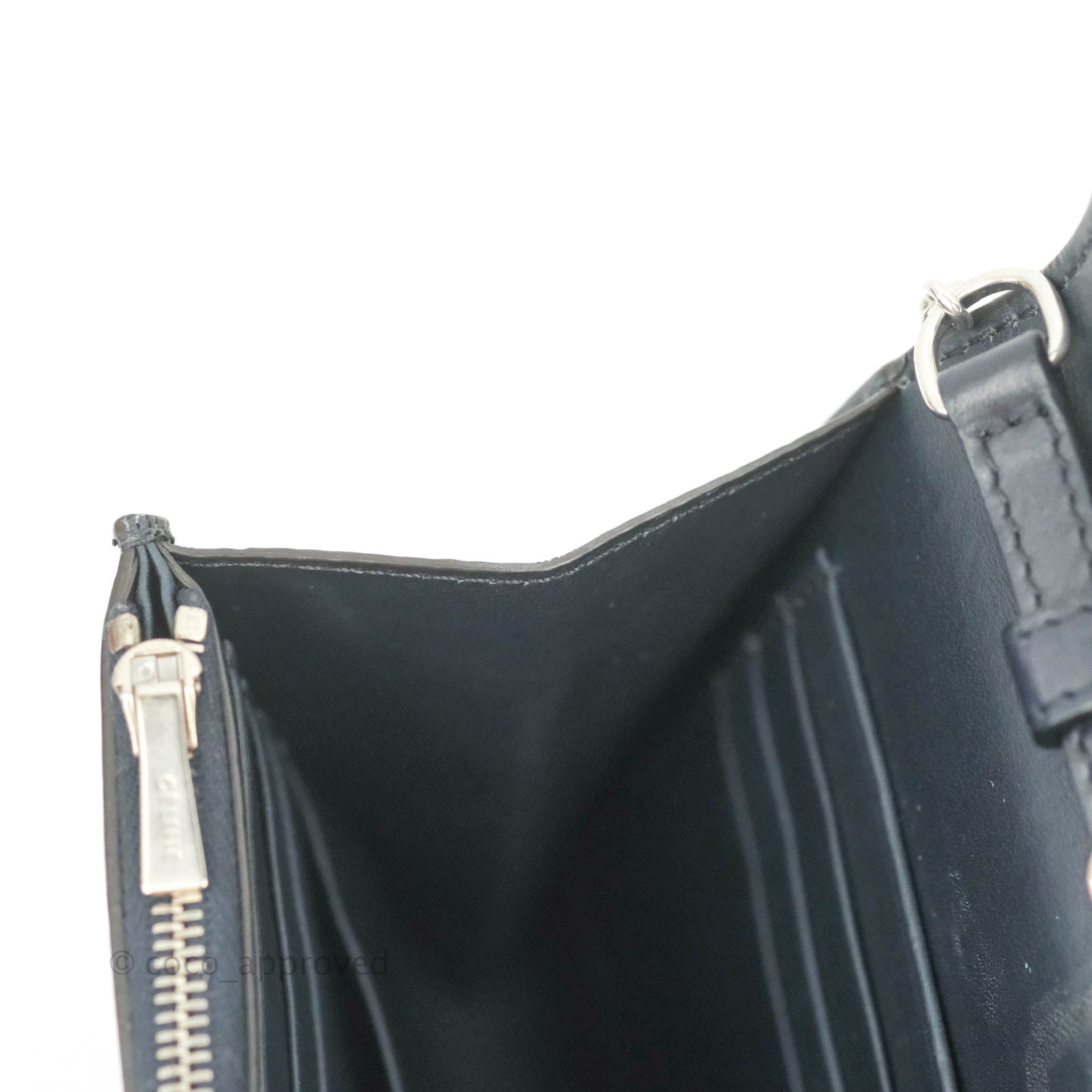 Celine Pocket Envelope Wallet on Chain Crossbody Bag - Blue, Green & Navy with Silver Hardware | Perfect for Evening Events, Date Nights & Travel Accessories