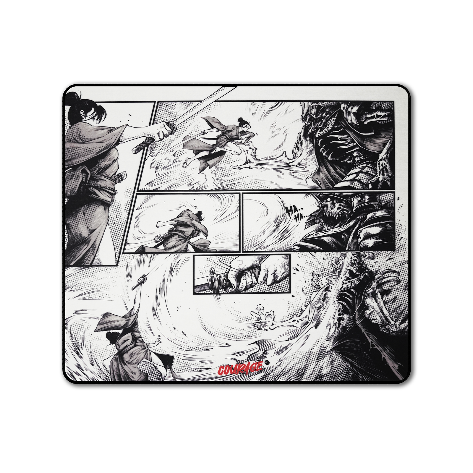GHOSTGLIDES Courage Gaming Mouse Pad - Large Non-Slip Rubber Base, Smooth Surface for Precision Control - Perfect for PC, Laptop, Esports & Office Use